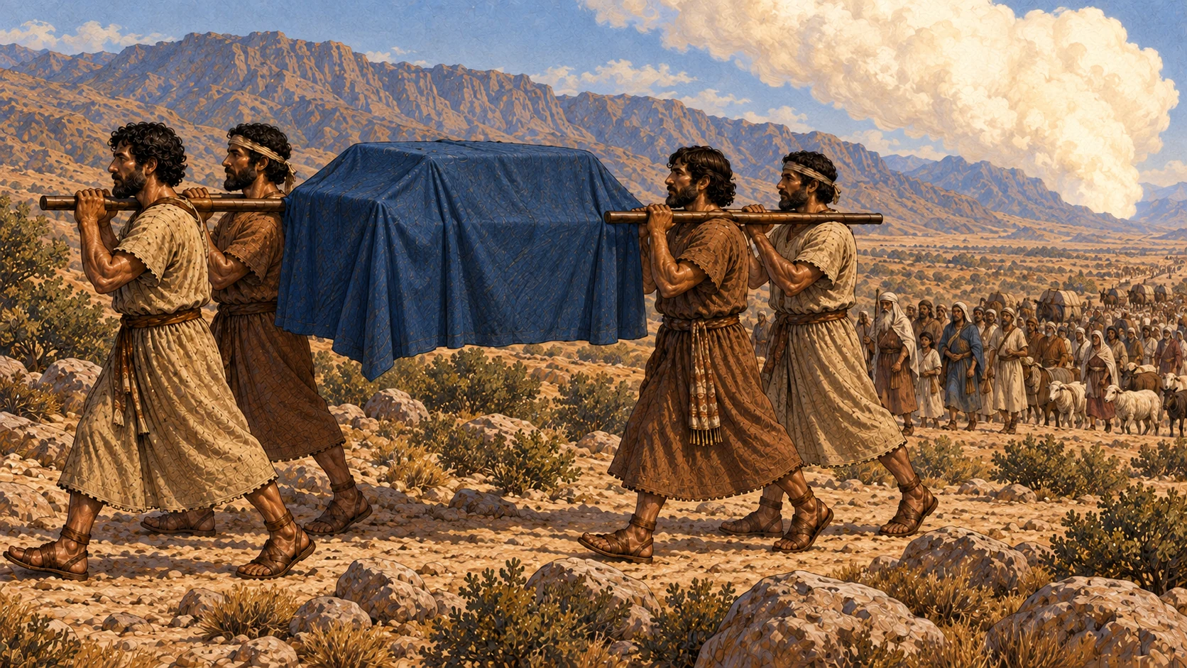 The ark goes before them