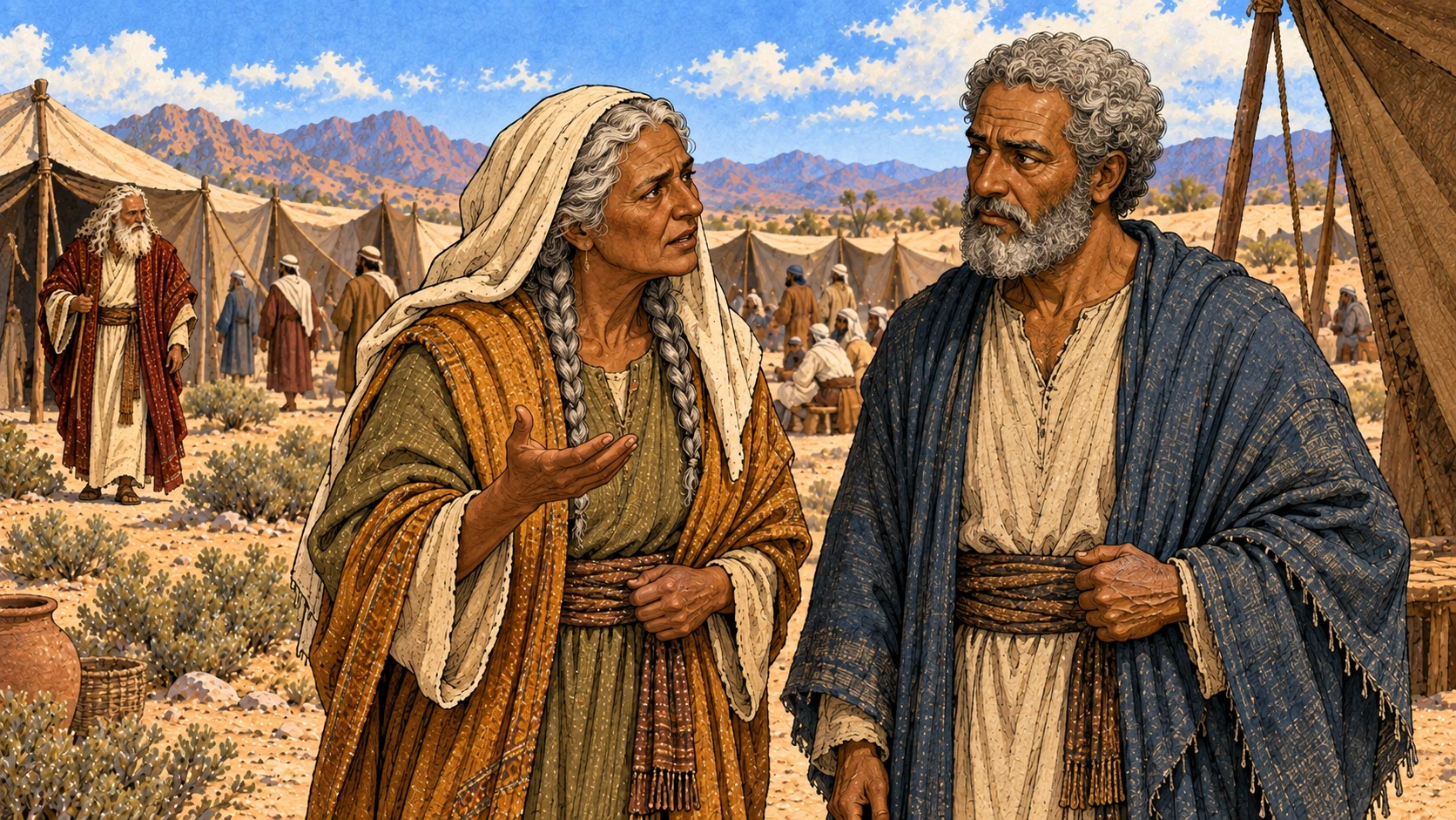 Miriam and Aaron challenge Moses