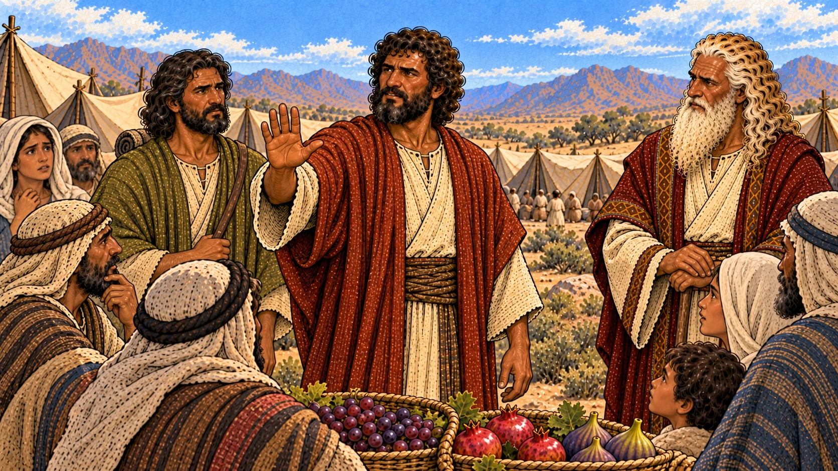 Caleb quiets the people