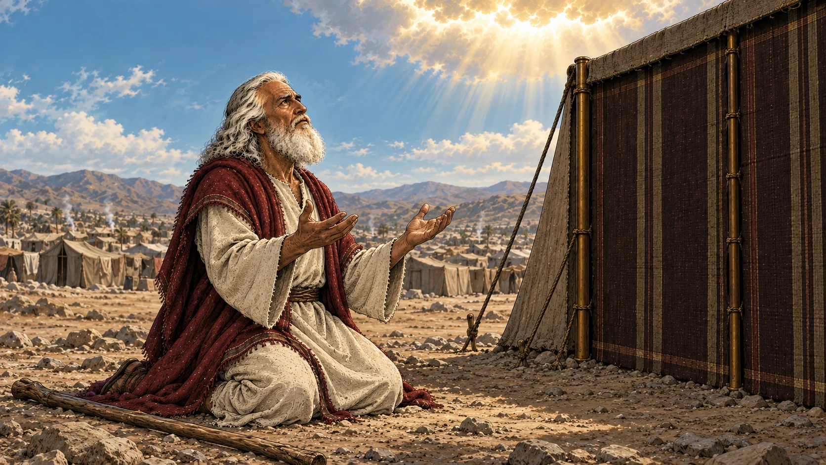 Moses intercedes for the people