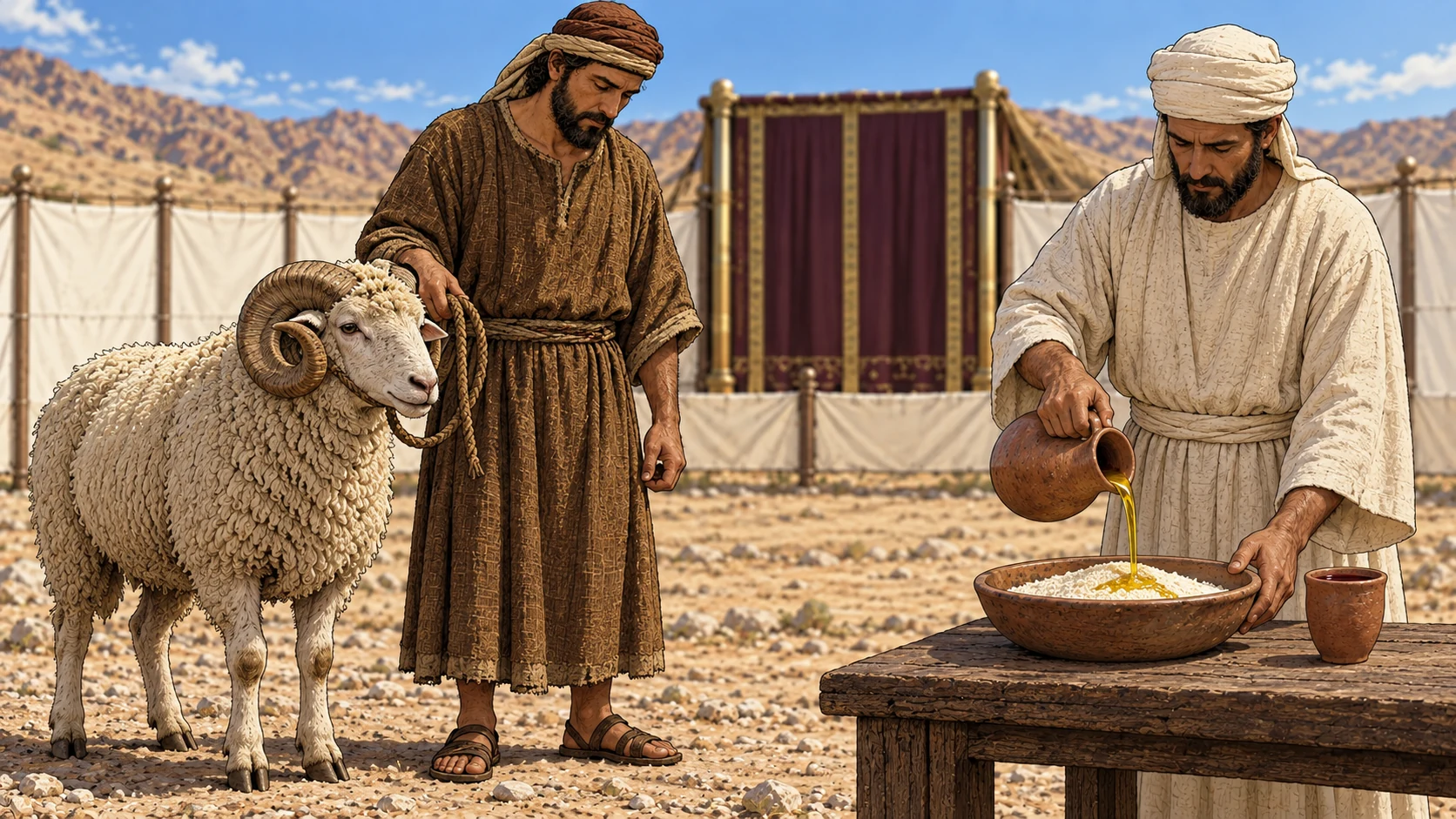 The offering with a ram