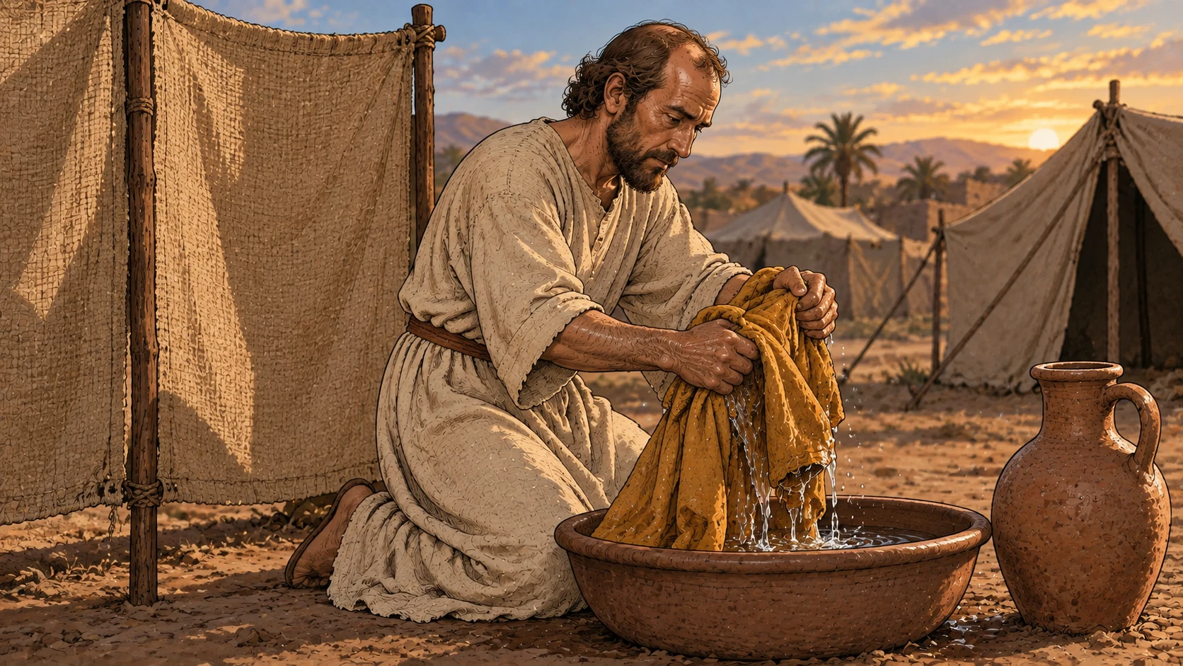 Washing after sprinkling