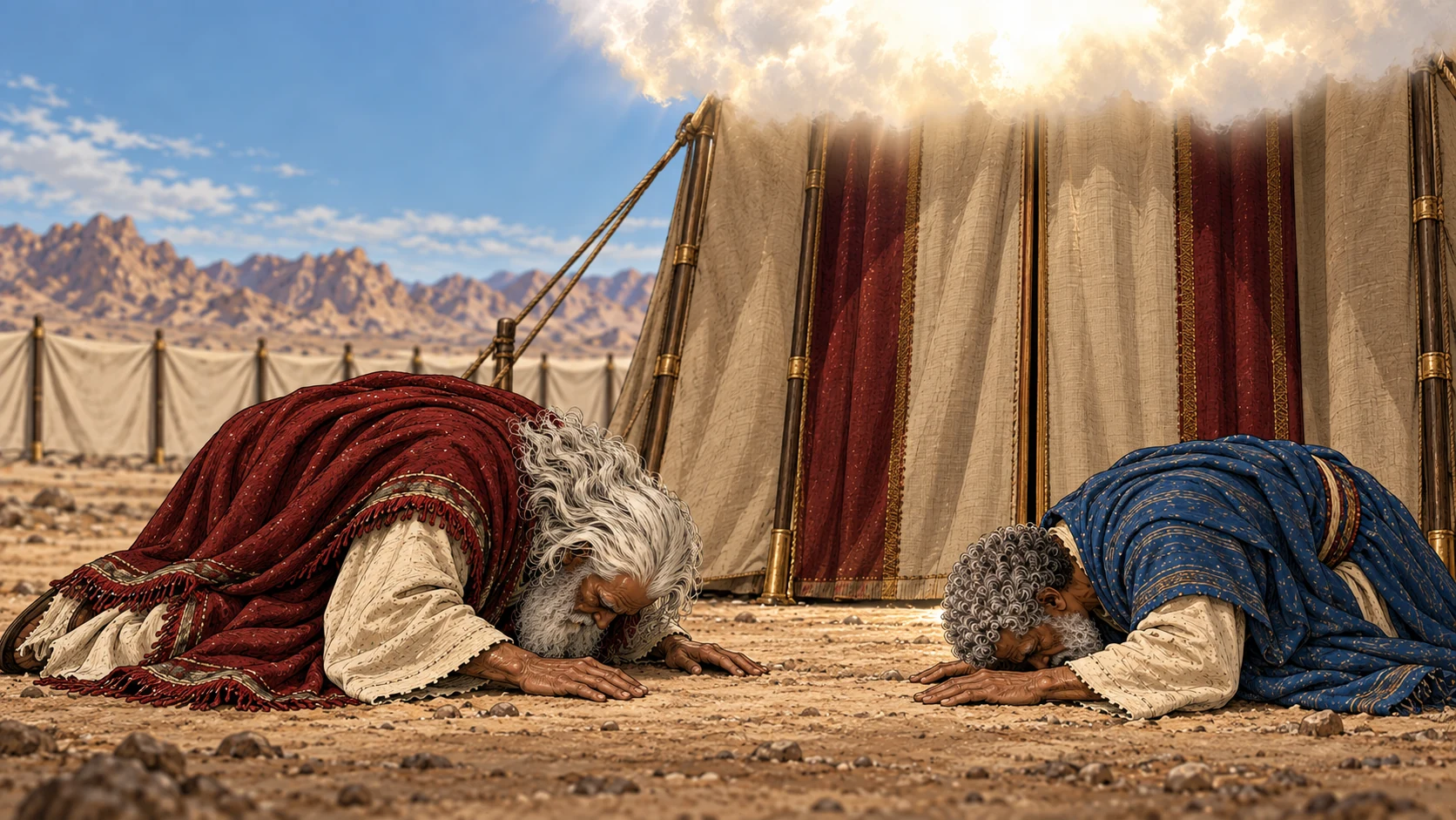 Before the tent of meeting
