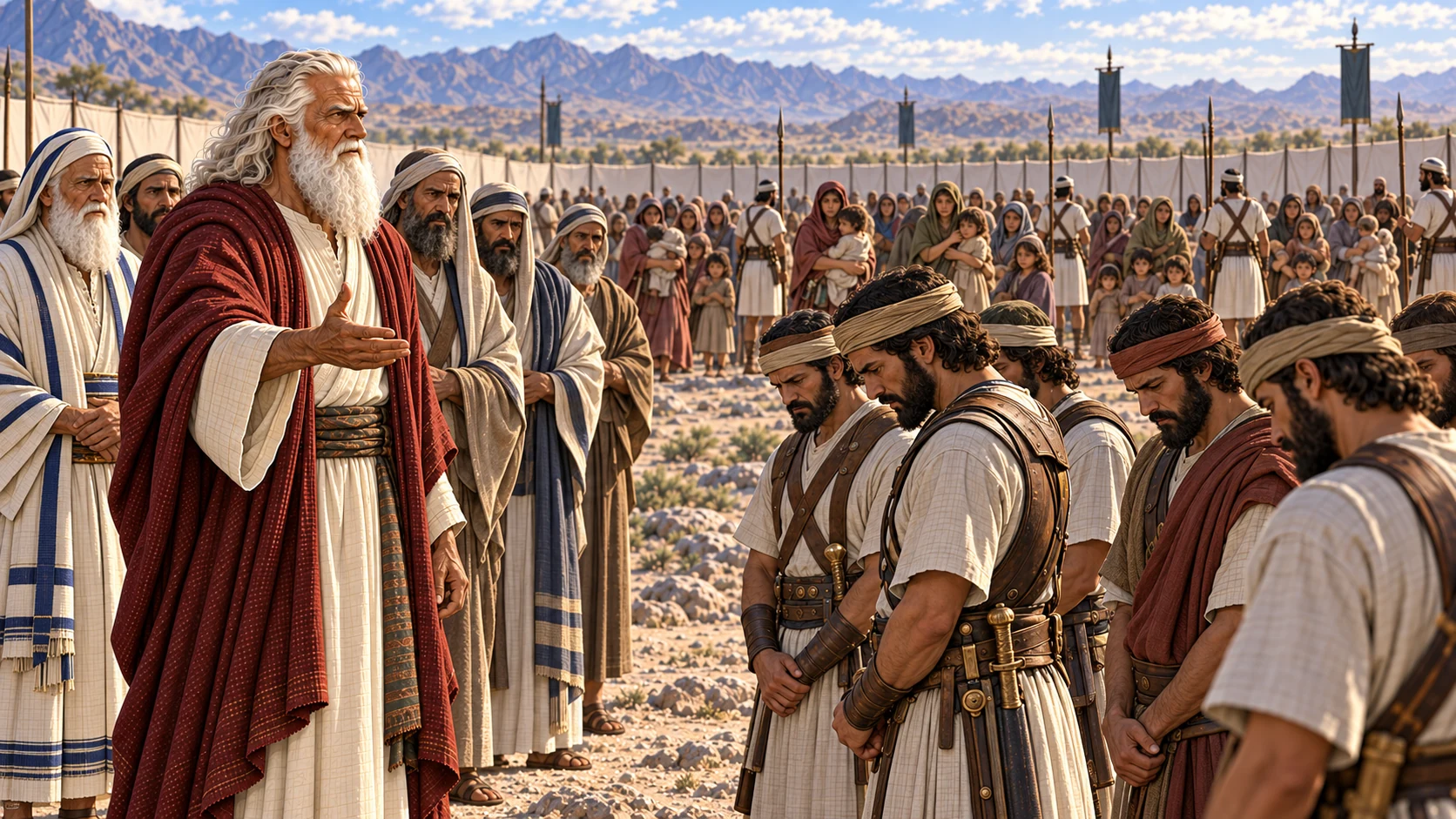 Moses confronts the officers