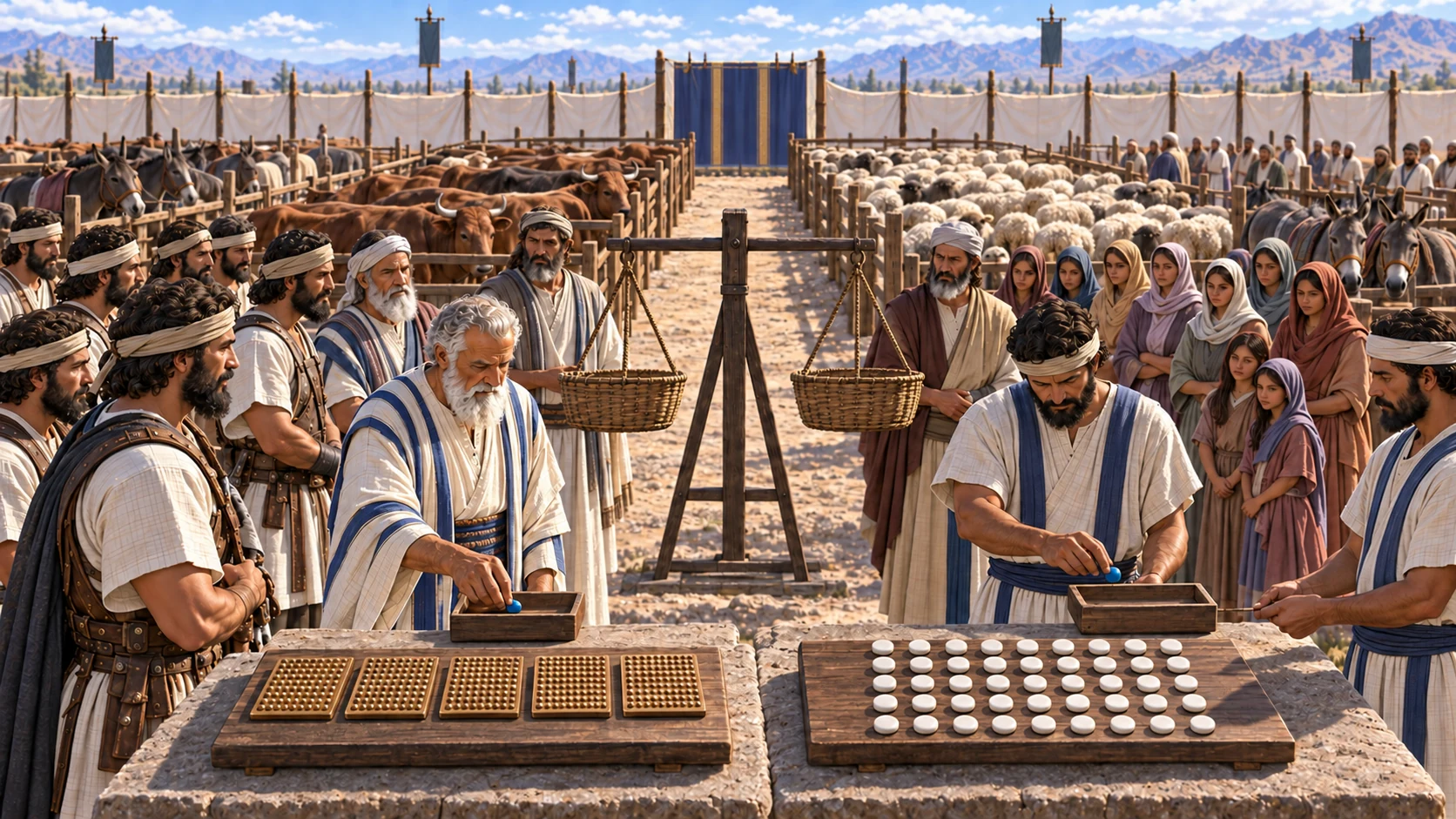 The plunder is counted and divided