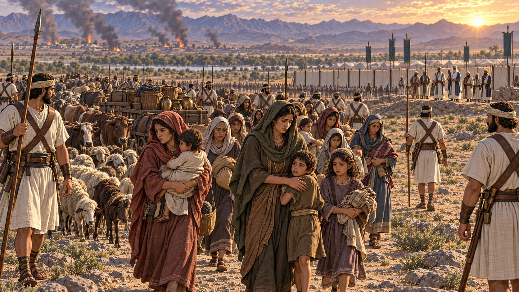 Captives and spoil return