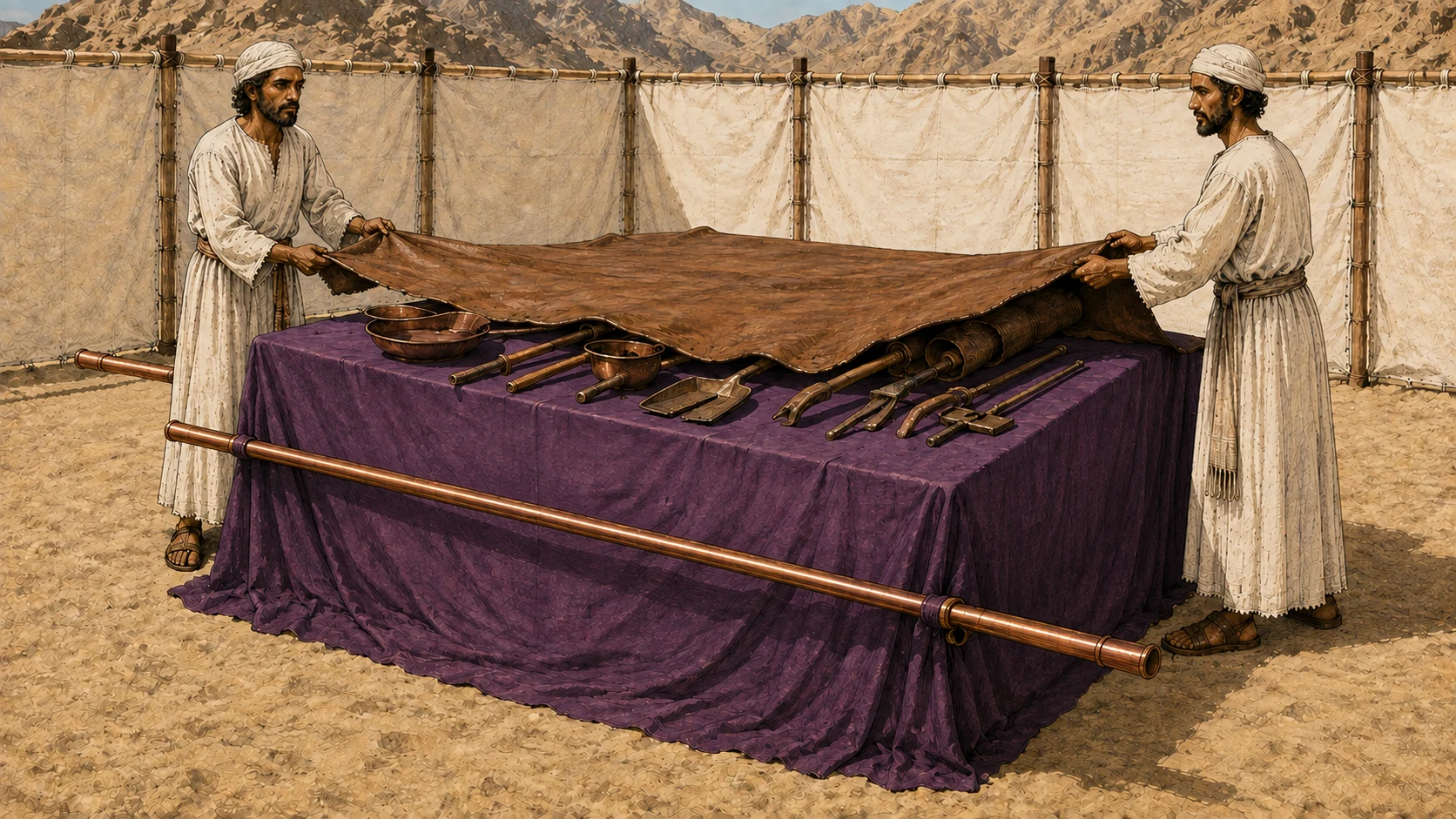 The altar prepared