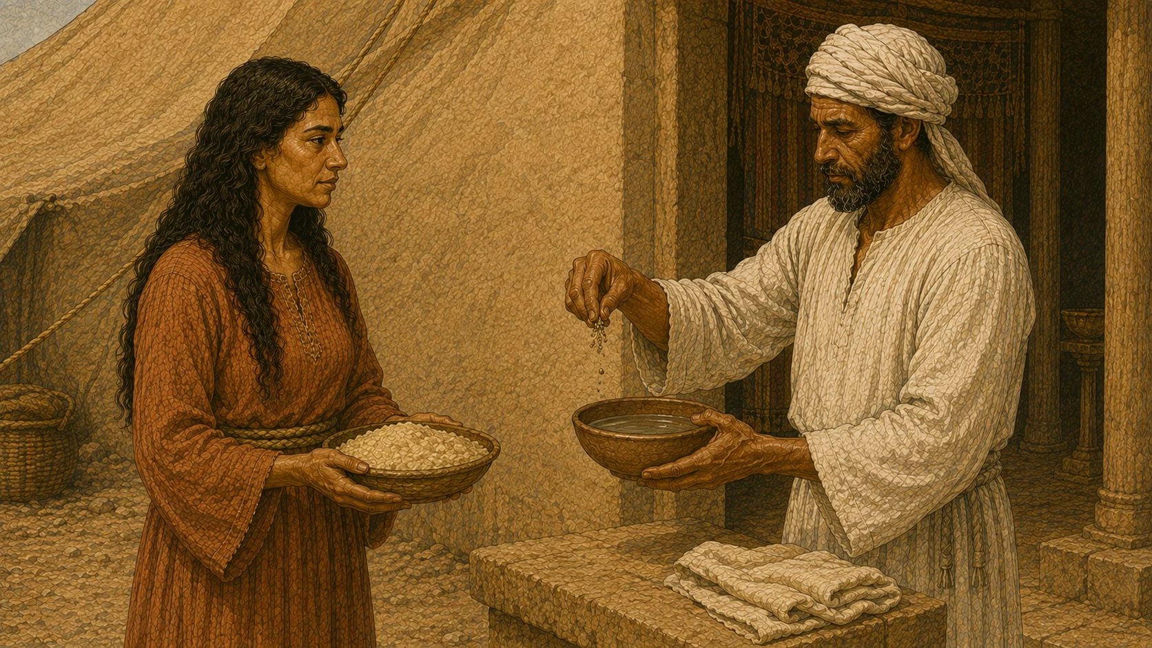 Water, dust and the offering