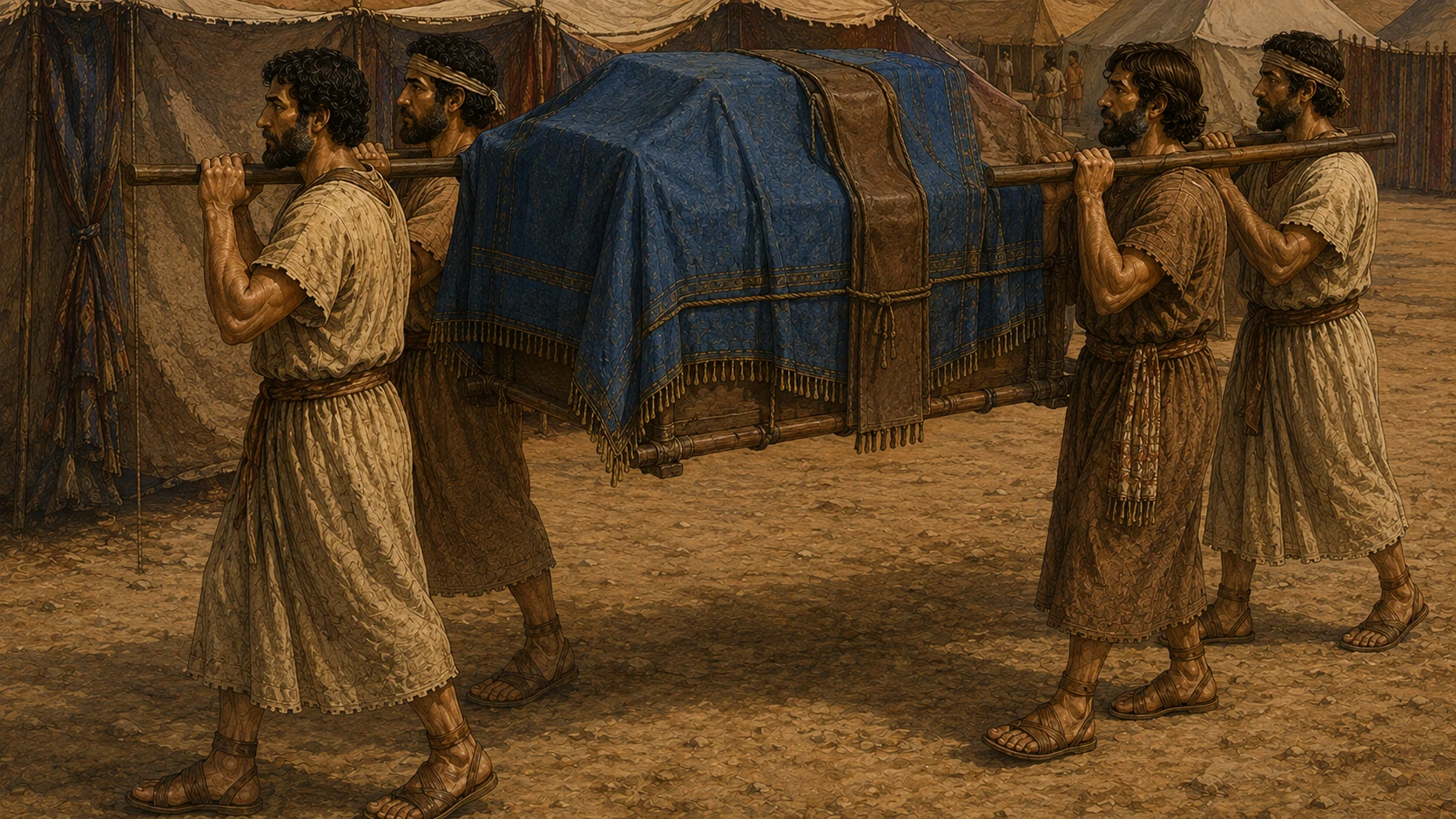 Kohath carries on the shoulder