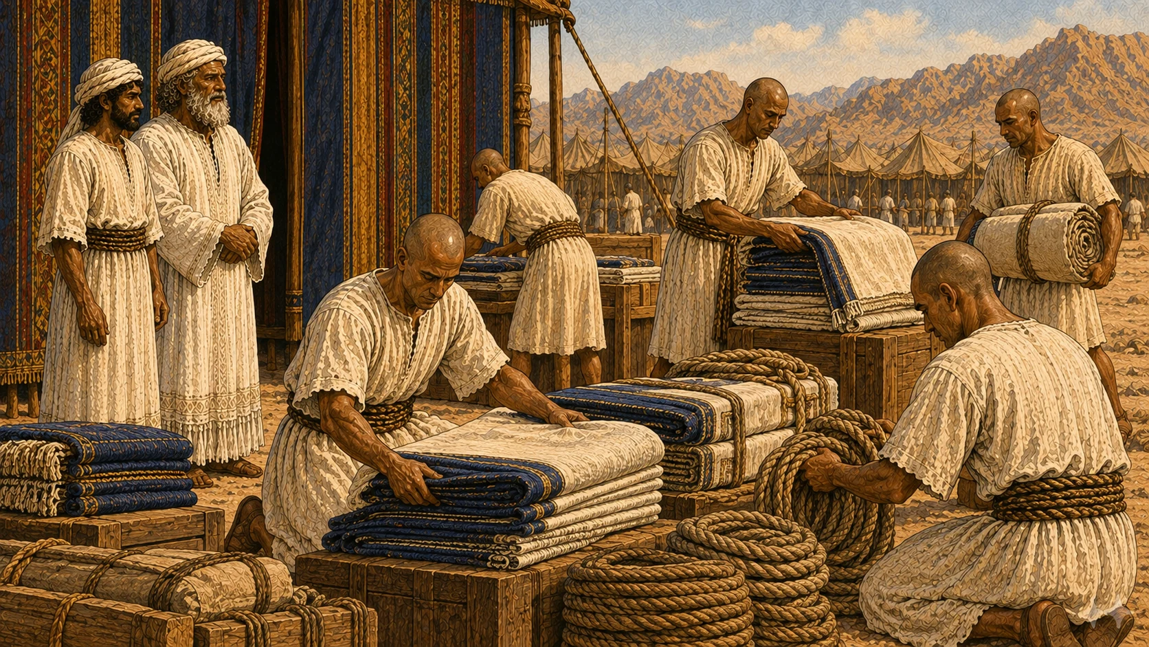 The Levites begin their service