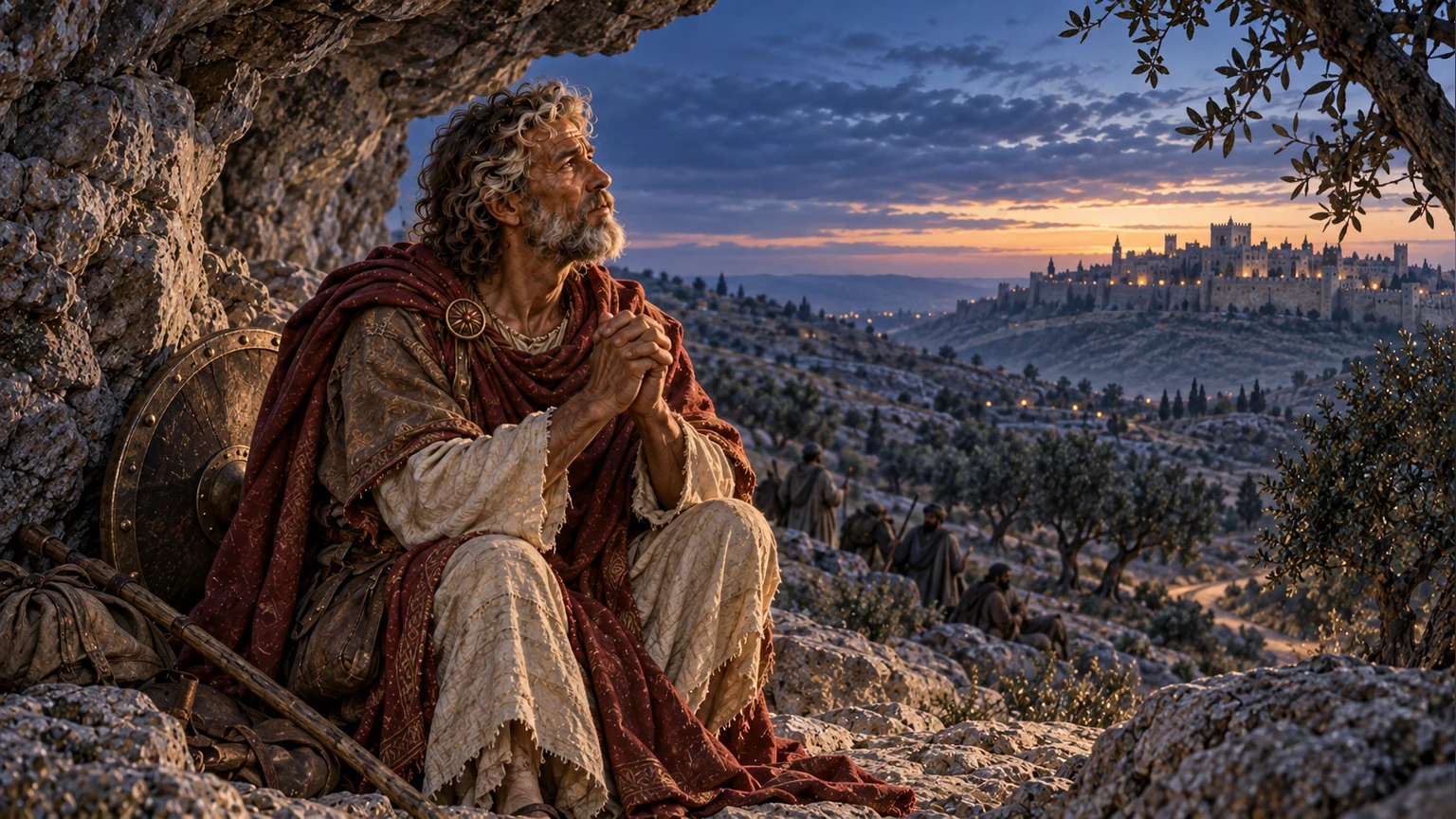 Illustration for Psalms 3:3-4.