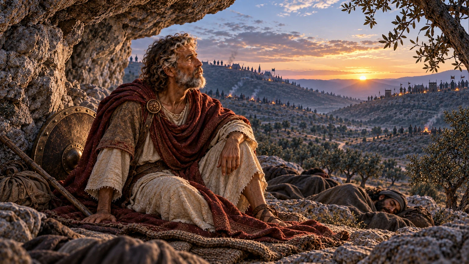 Illustration for Psalms 3:5-6.