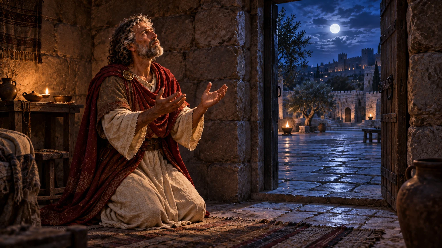 Illustration for Psalms 4:0-1.
