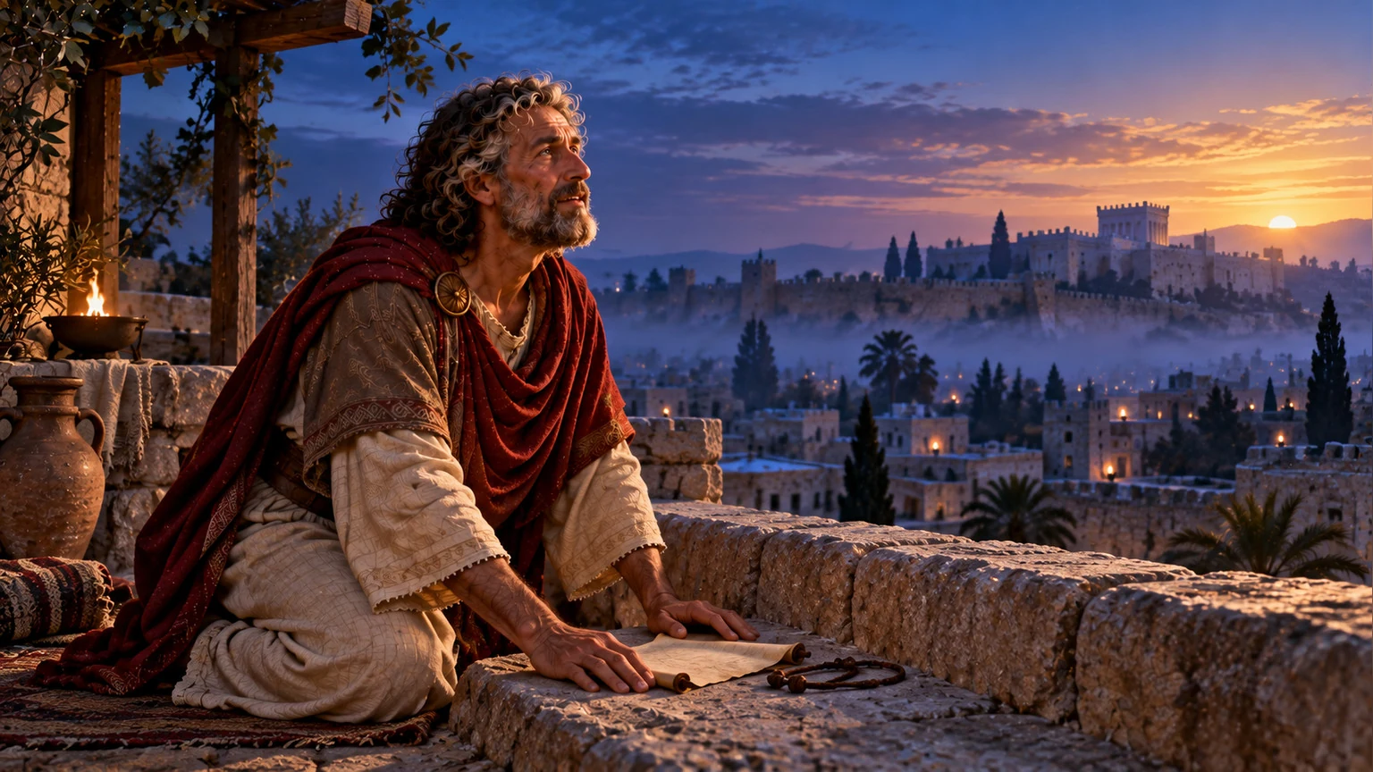 Illustration for Psalms 5:0-3.