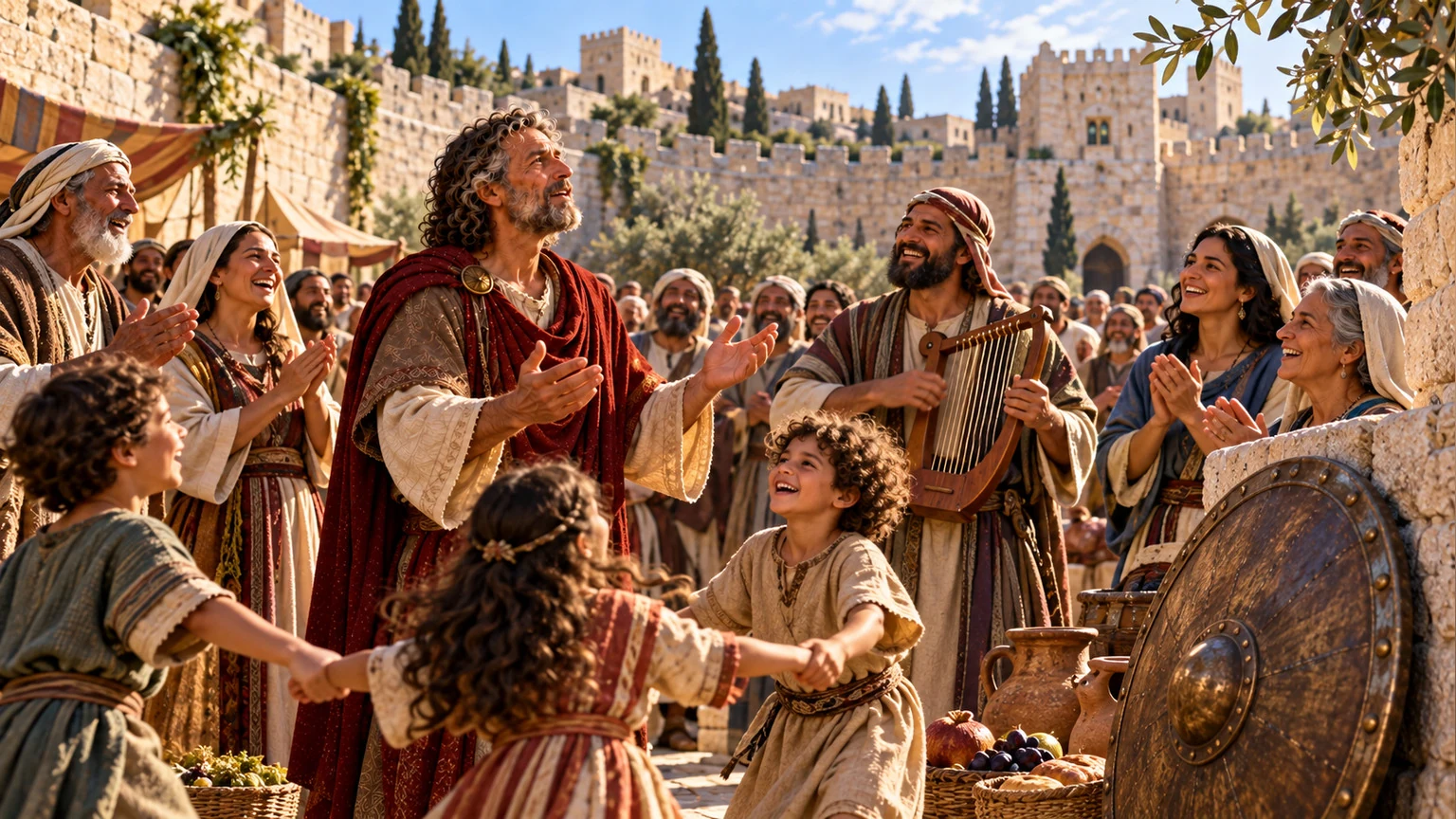 Illustration for Psalms 5:11-12.