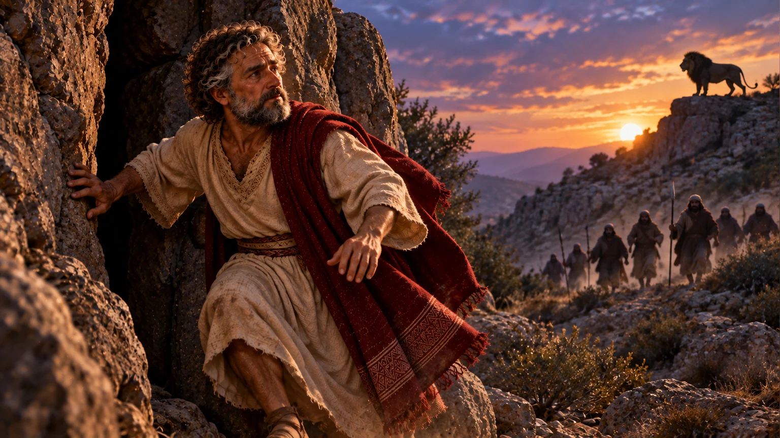 Illustration for Psalms 7:0-2.
