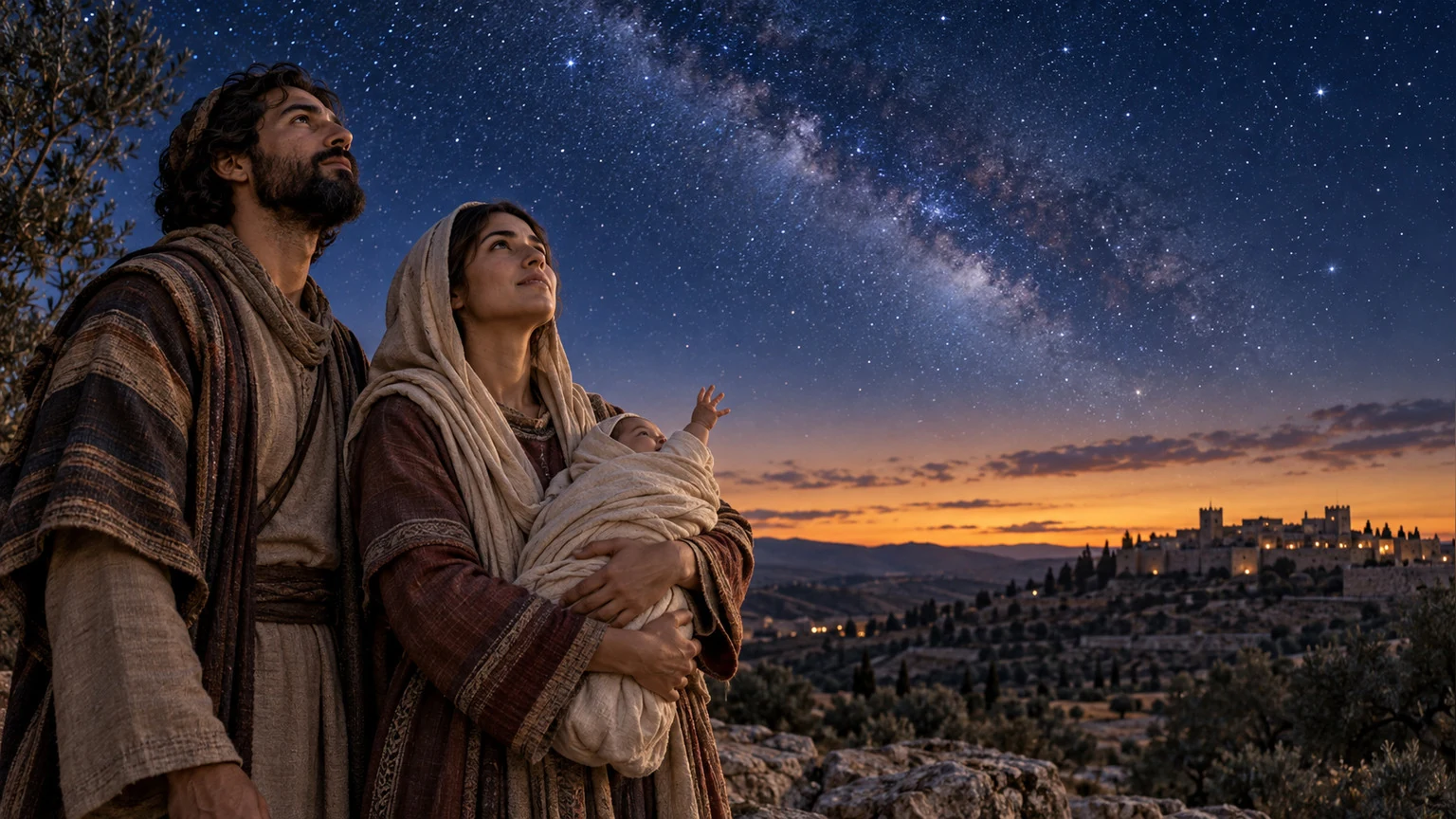 Illustration for Psalms 8:0-2.