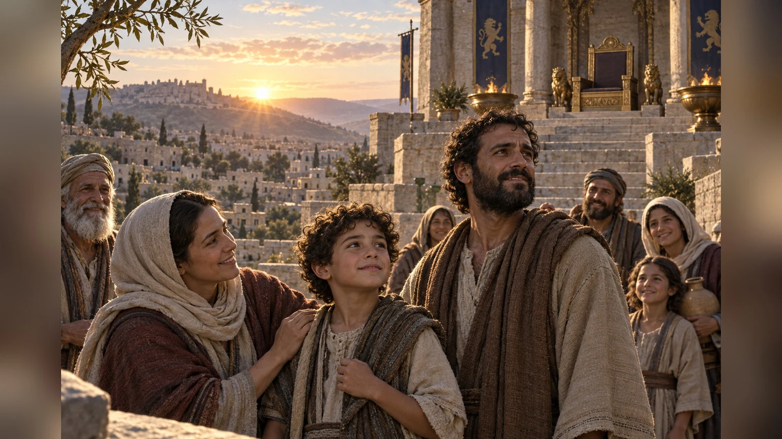The composition lifts toward enduring kingship, then returns to the protected orphan and oppressed person.
