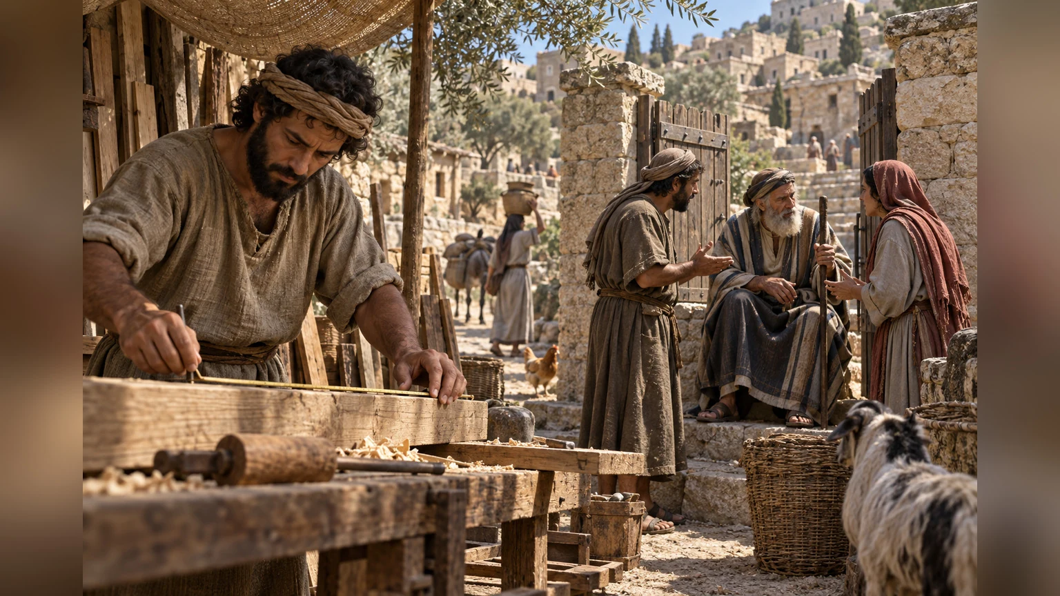 Honest work and fair judgment fill an ordinary village.
