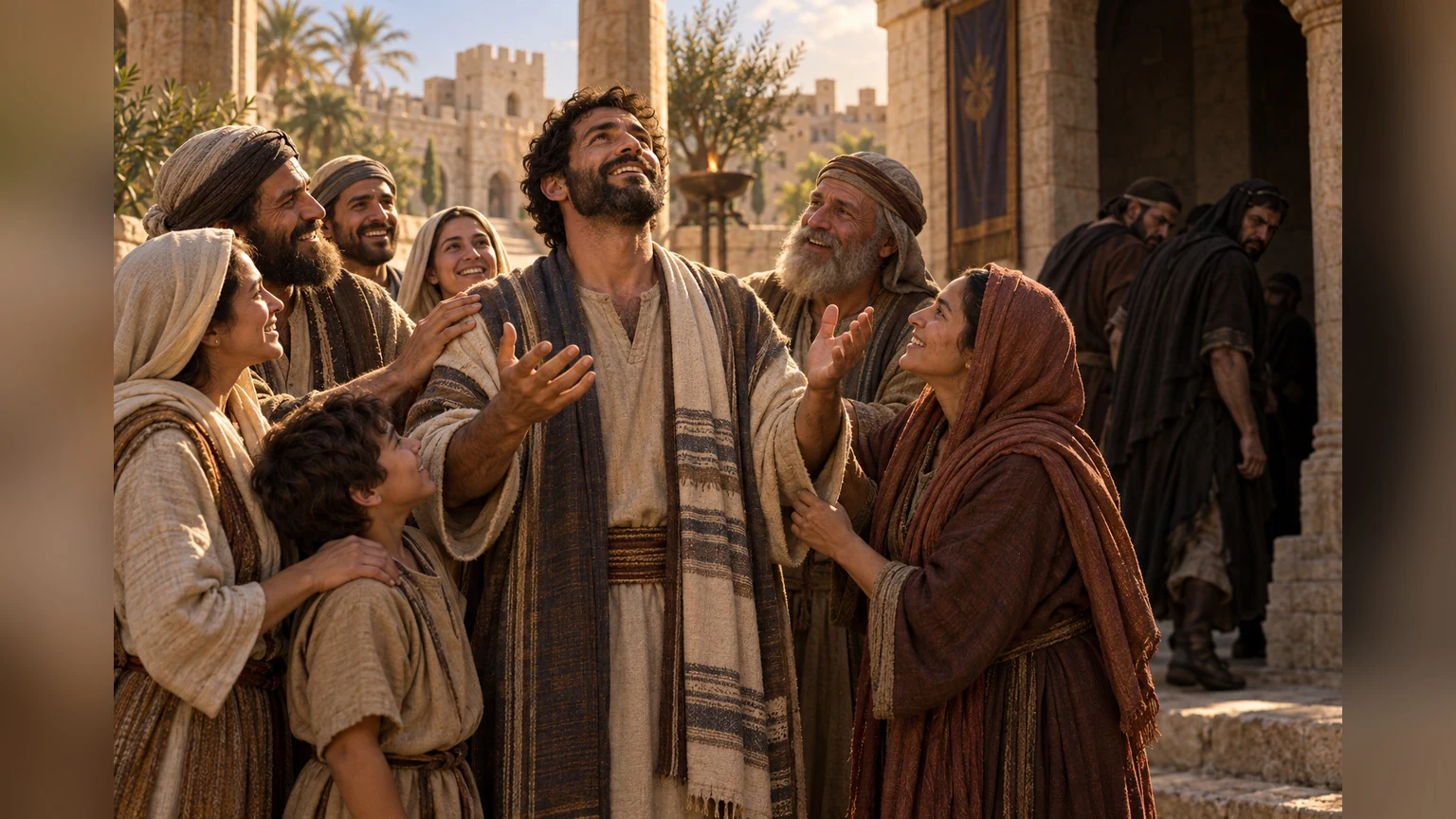 Supporters rejoice in the servant's well-being.
