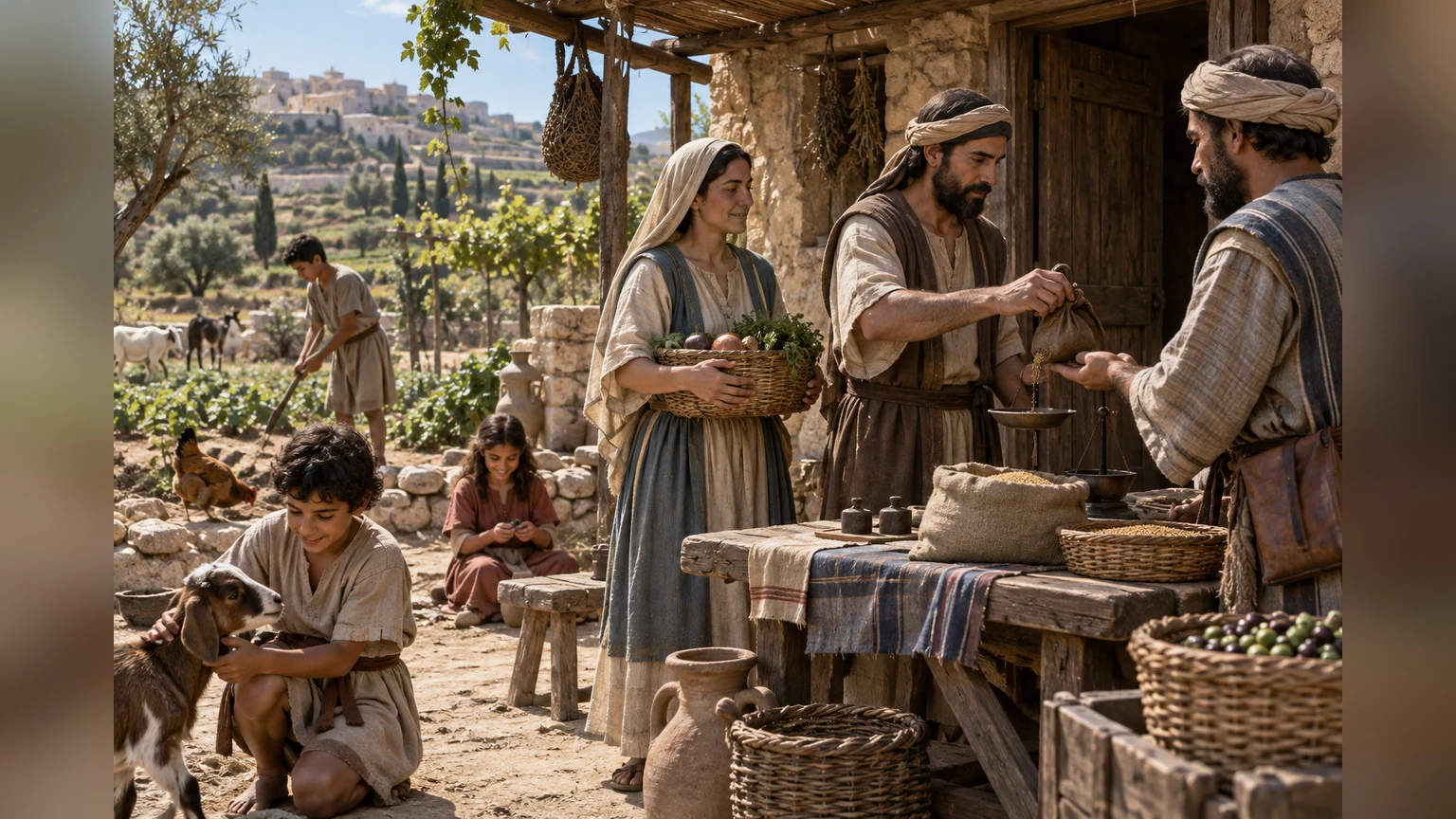 A settled family practices justice in an ordinary exchange.