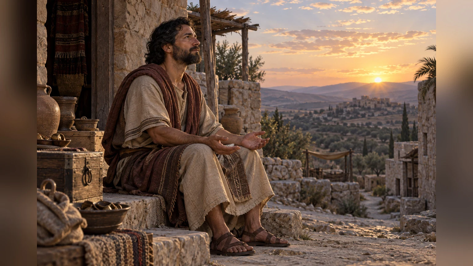 The speaker turns from possessions toward silent hope.