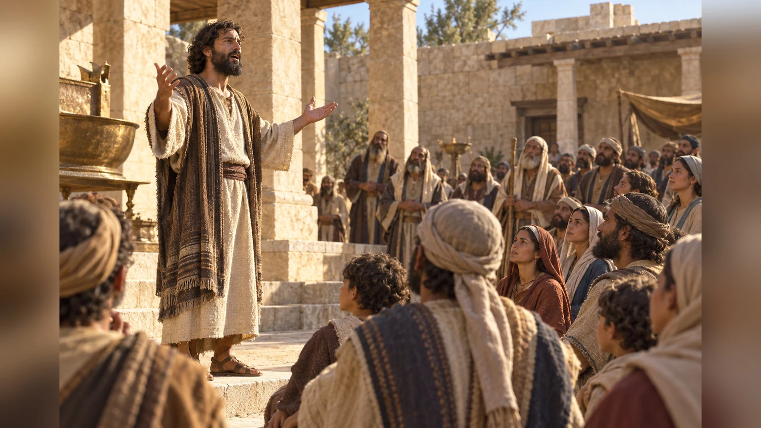 A speaker publicly declares faithfulness to an assembly.