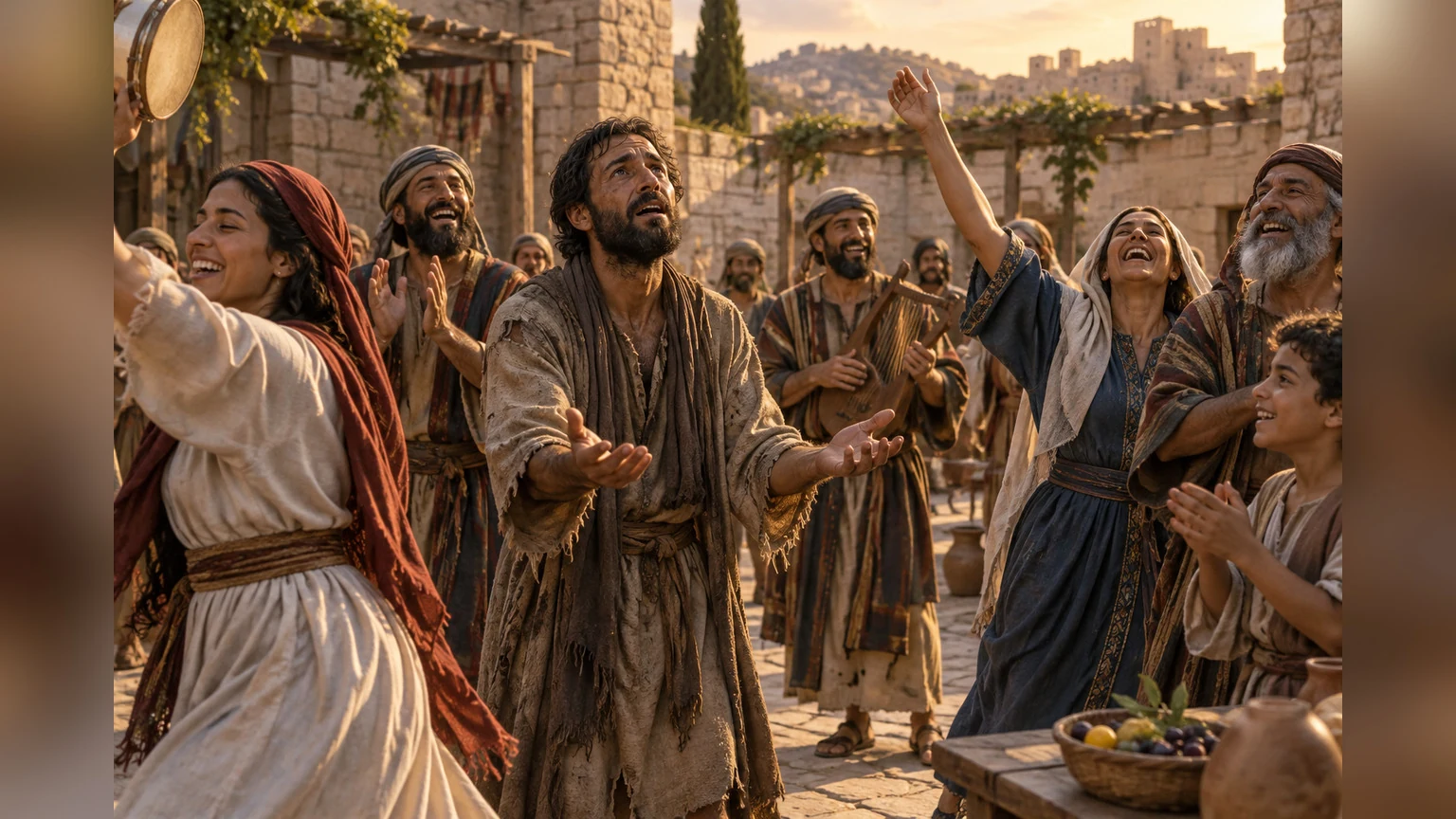 Rejoicing seekers surround a speaker still asking for help.
