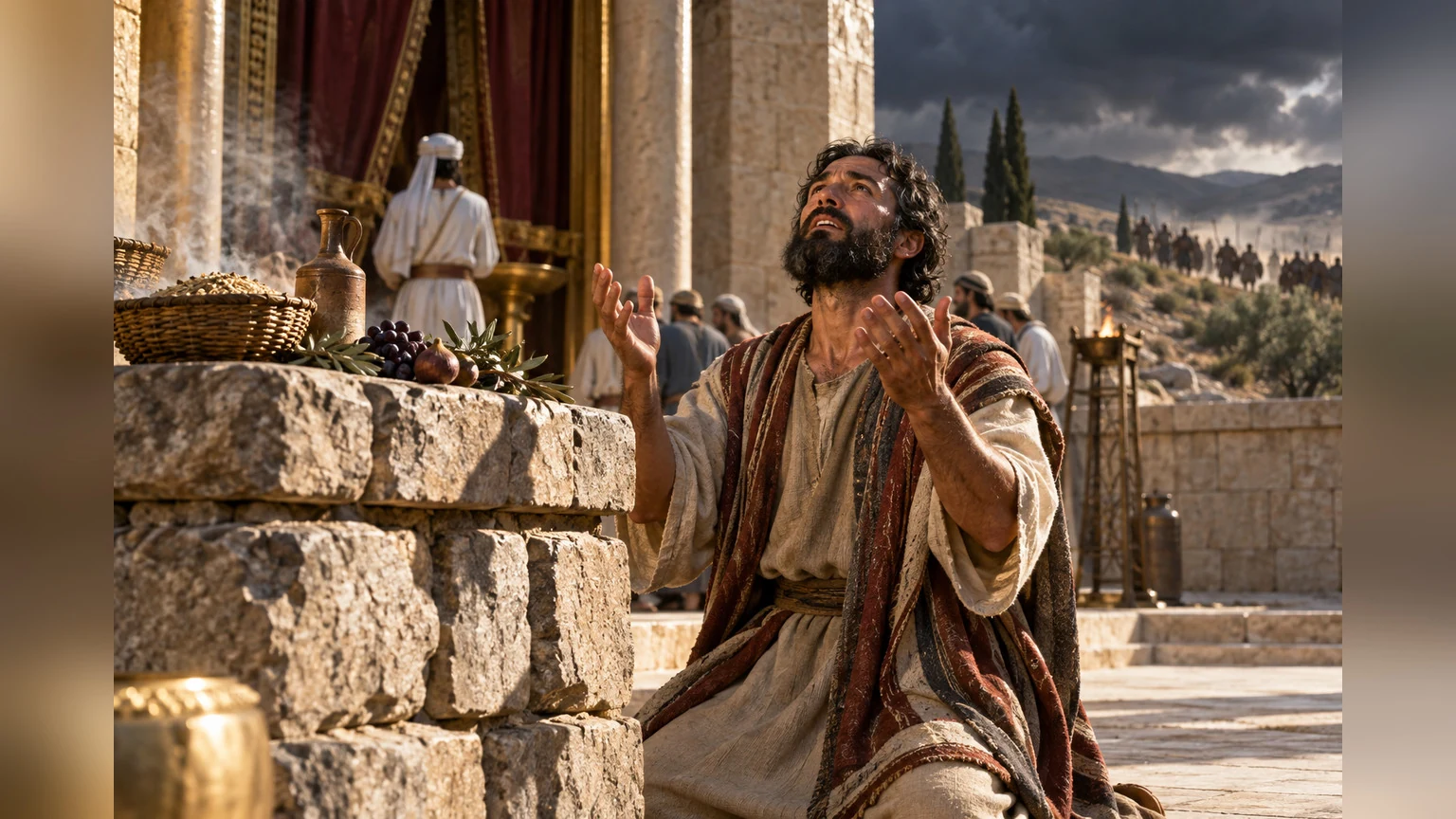 A worshiper gives thanks and calls for help in distress.