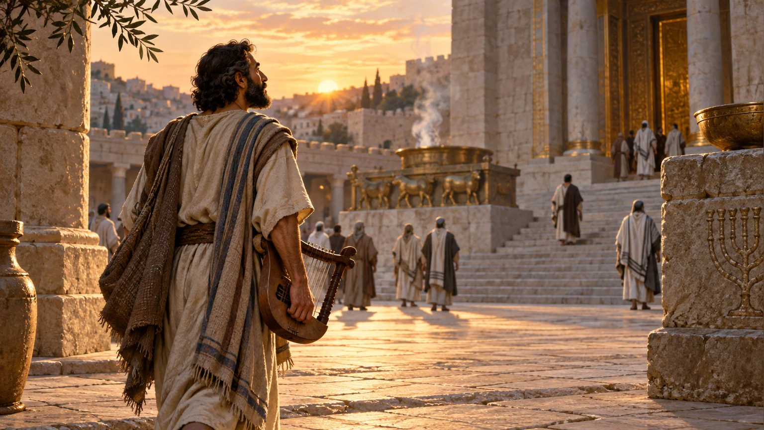A singer returns to worship at dawn.