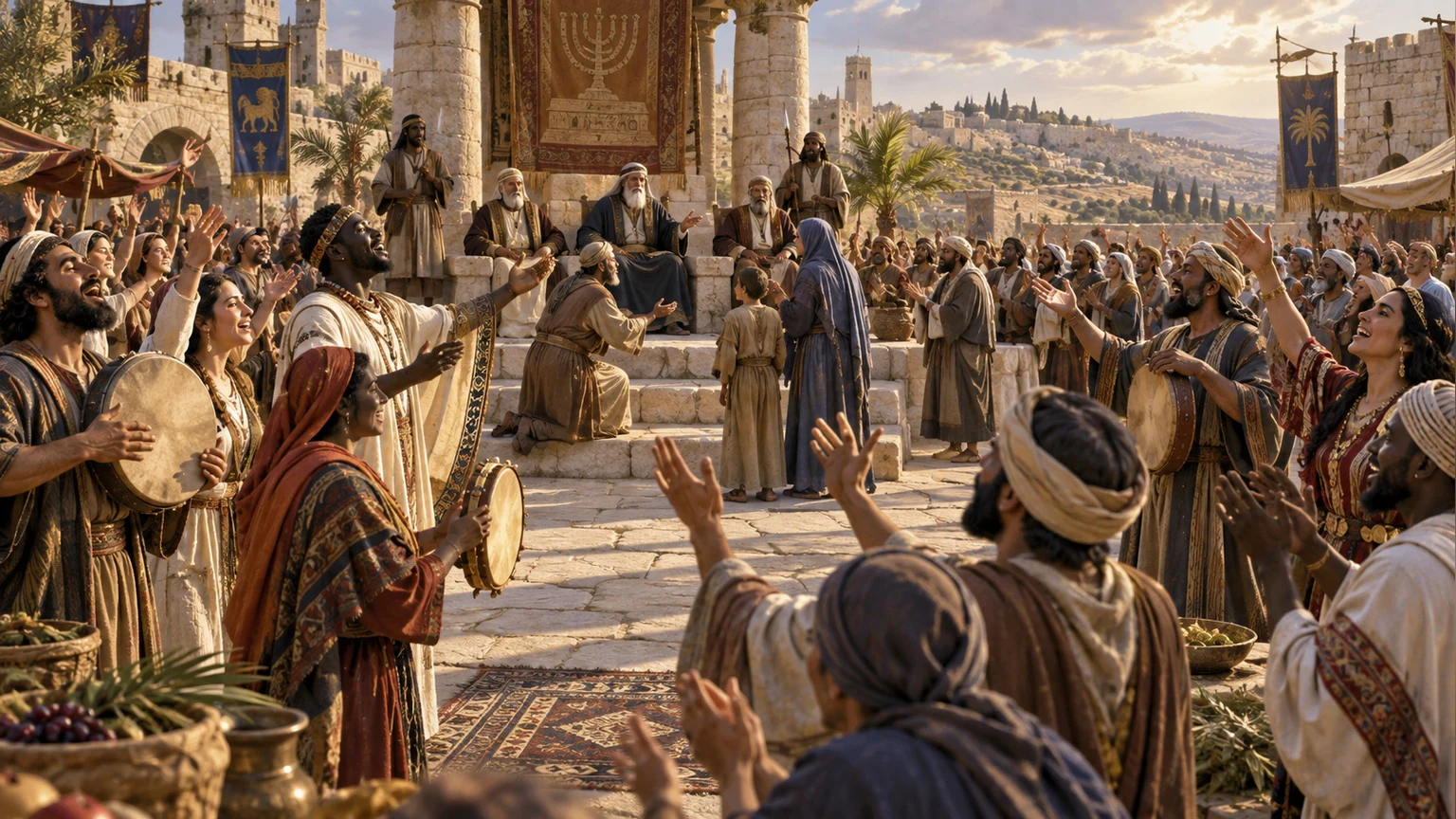 Peoples gather in joy around a fair hearing.