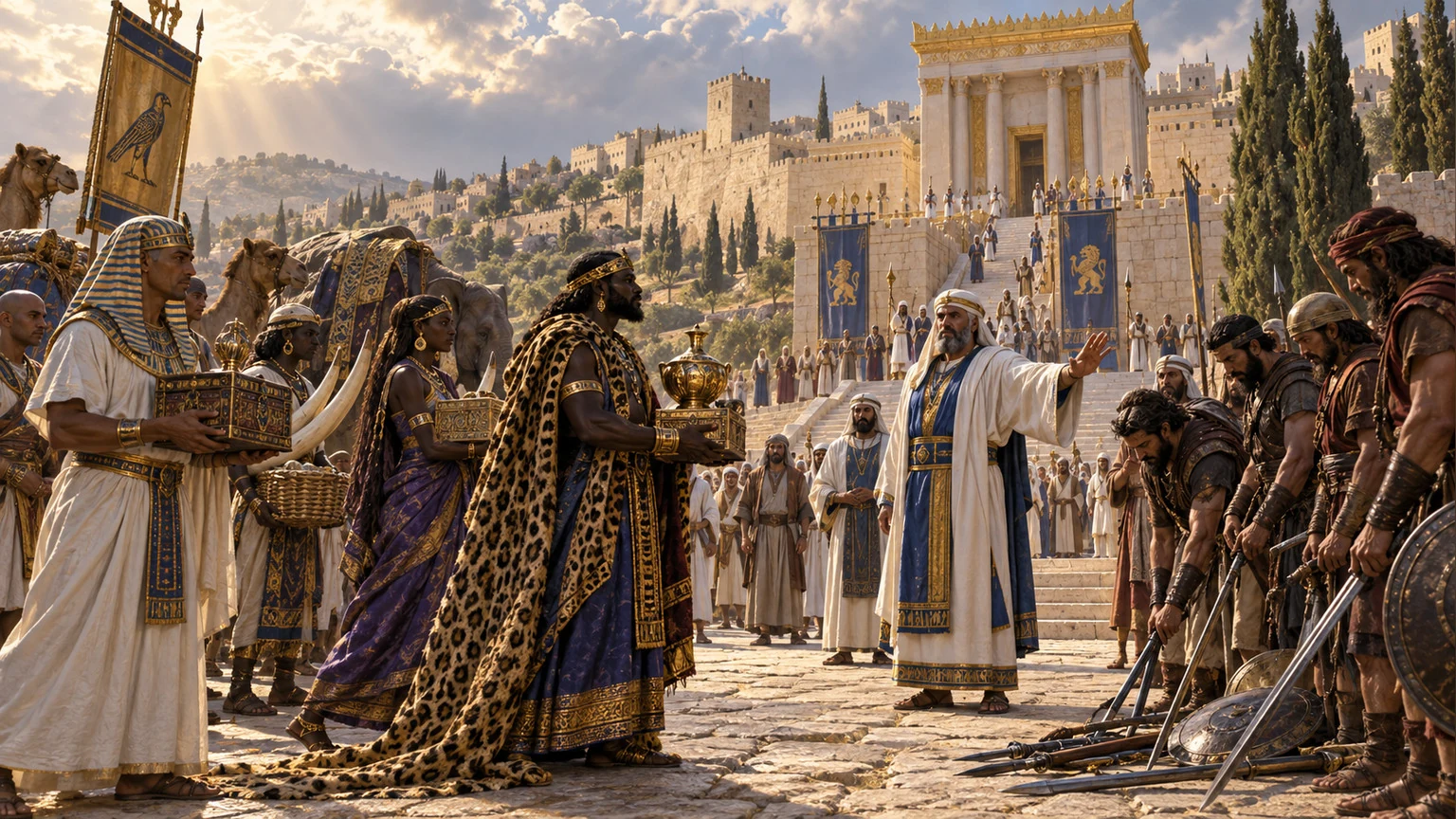 Envoys from Egypt and Cush approach Jerusalem.