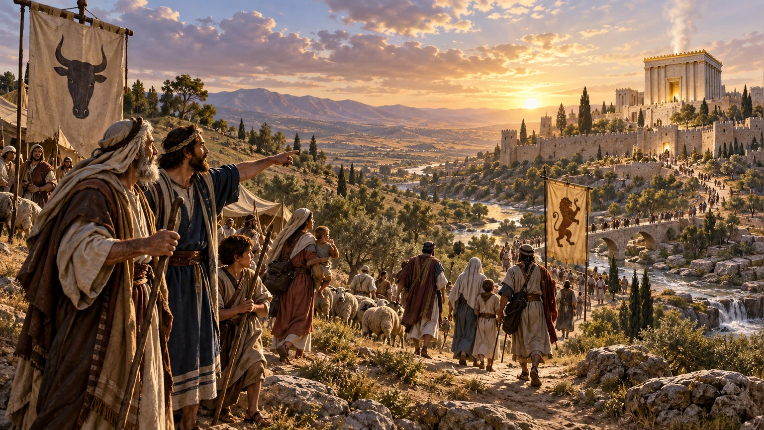The story moves toward Judah, Zion, and sanctuary.