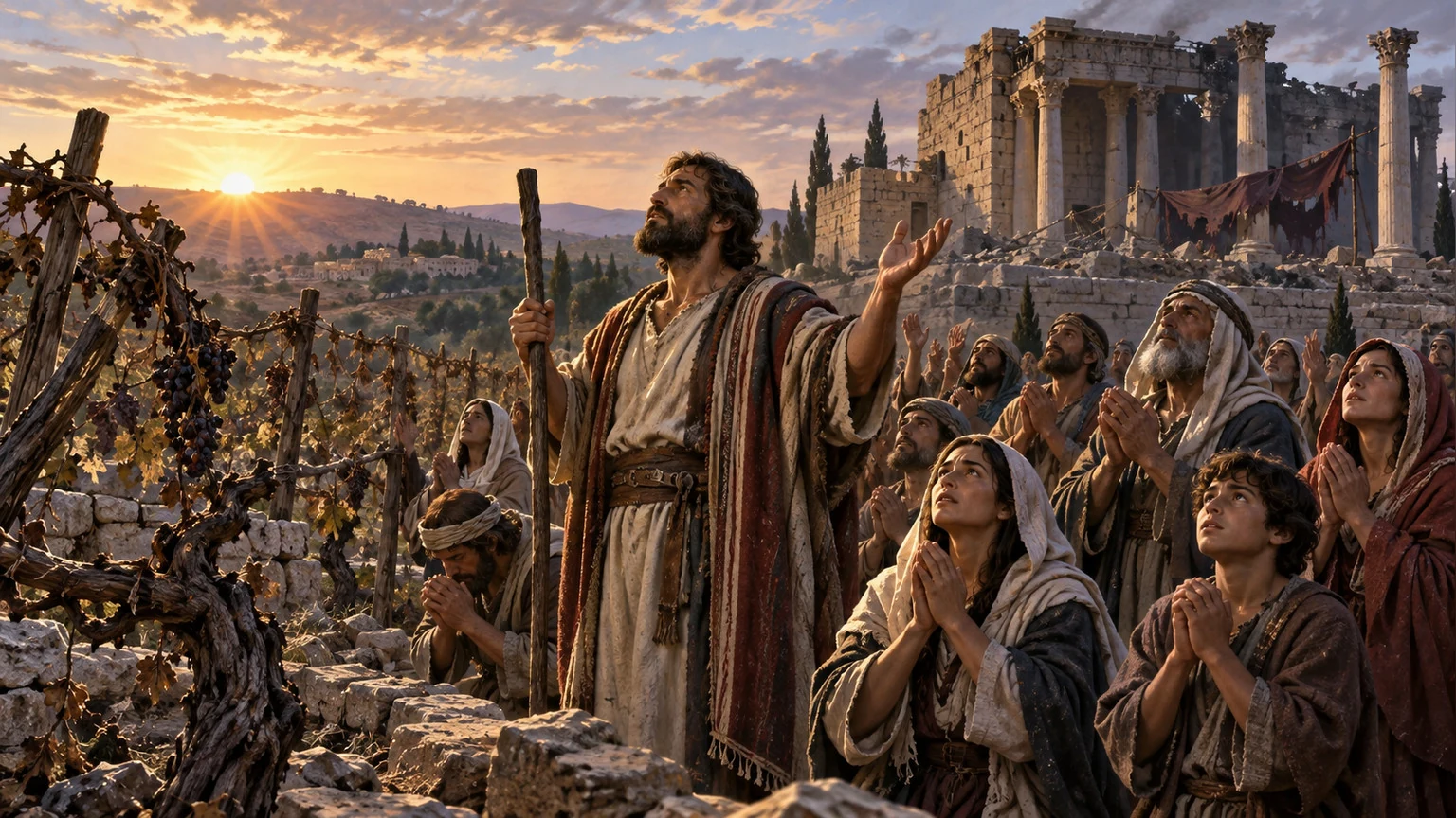 The people repeat their restoration prayer at dawn.