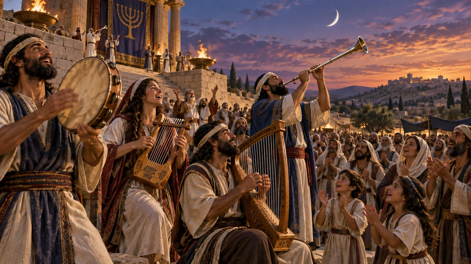 Festival musicians gather at the appointed feast.