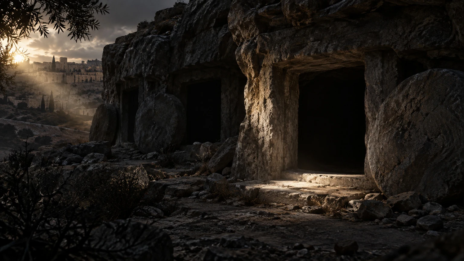 Silent rock-cut tombs hold the question of praise among the dead.