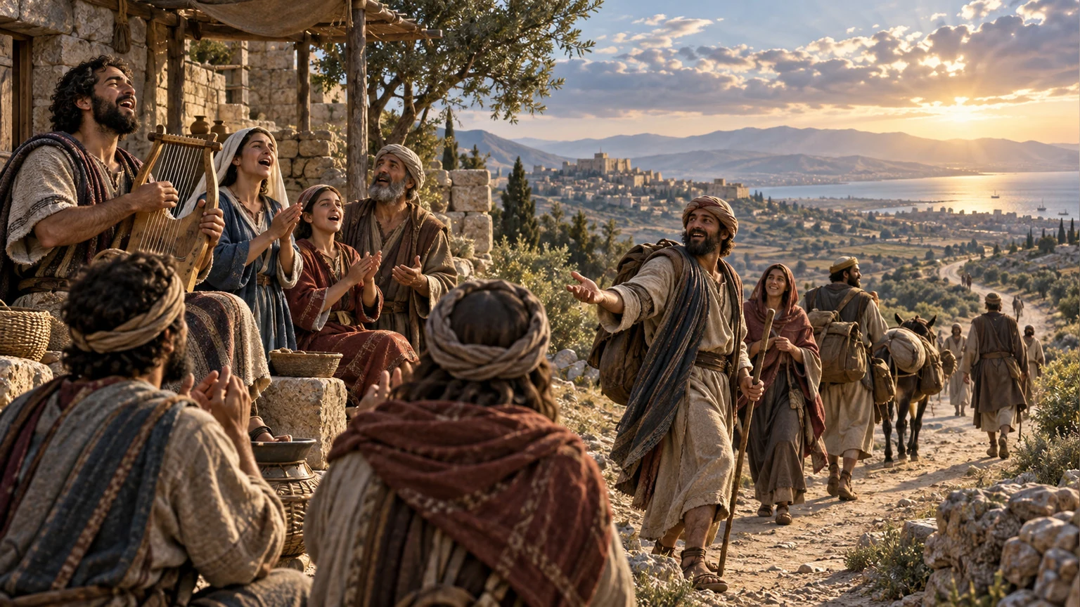 A community’s song passes to travelers bound for other lands.