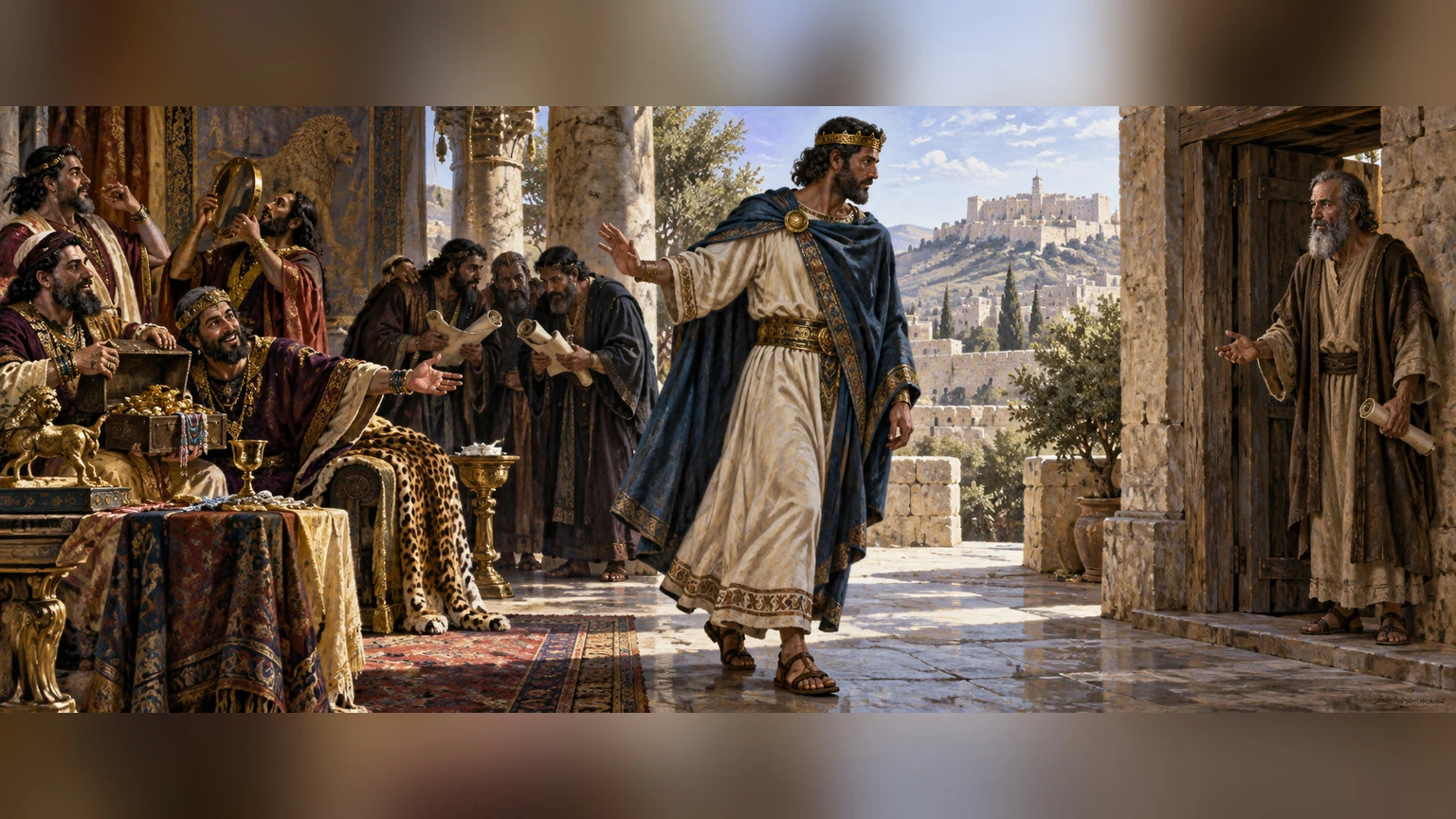 A king turns away from dishonest petitioners.