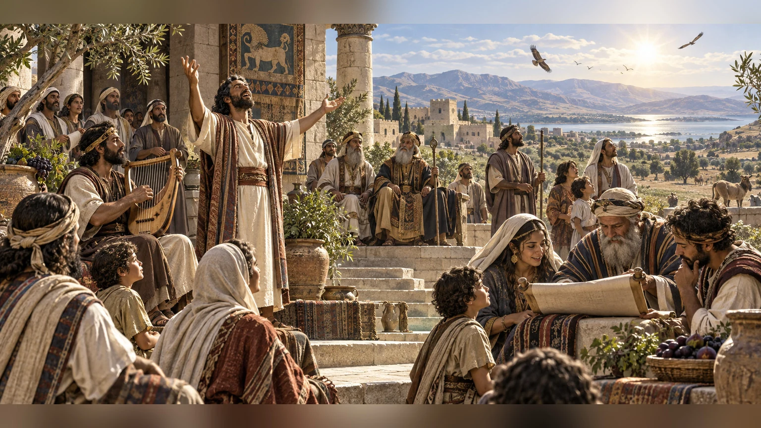 A congregation gathers in wholehearted praise.