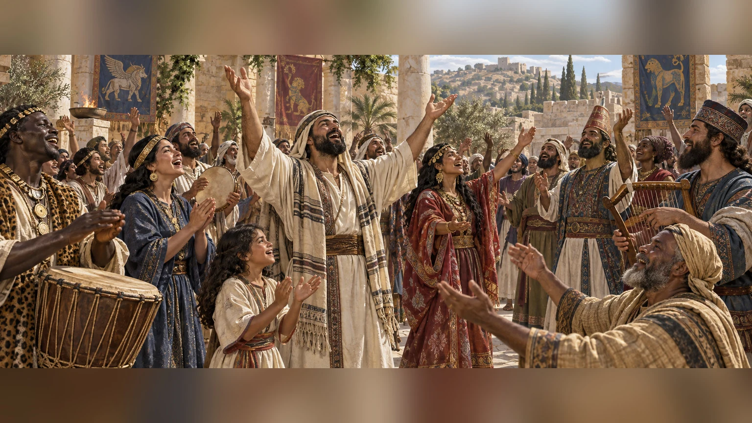 People from many nations gather in praise.