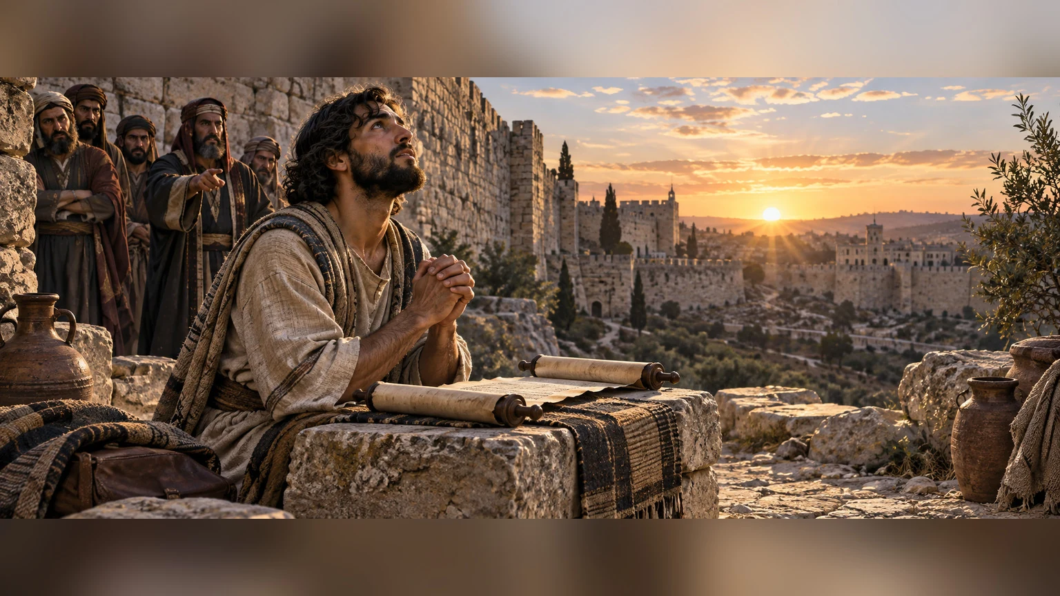 the servant asks for a confirmed promise and renewed life under threatened reproach.