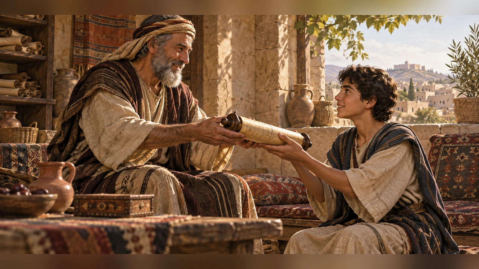 inherited instruction is received with lasting joy and settled resolve.