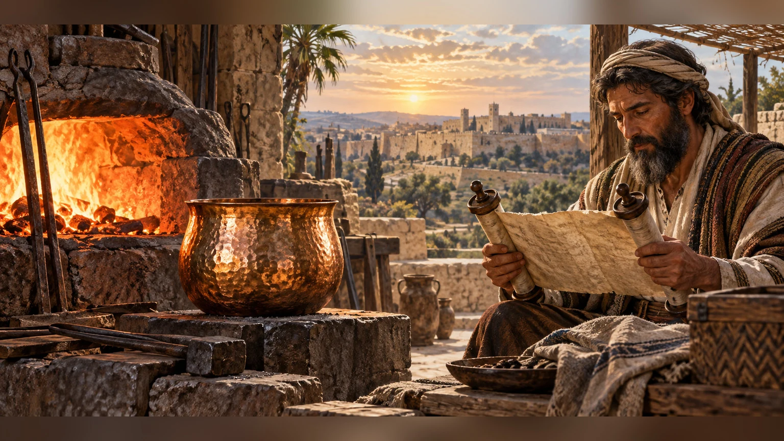 a refining-fire motif underscores righteous ordinances and a tested promise.