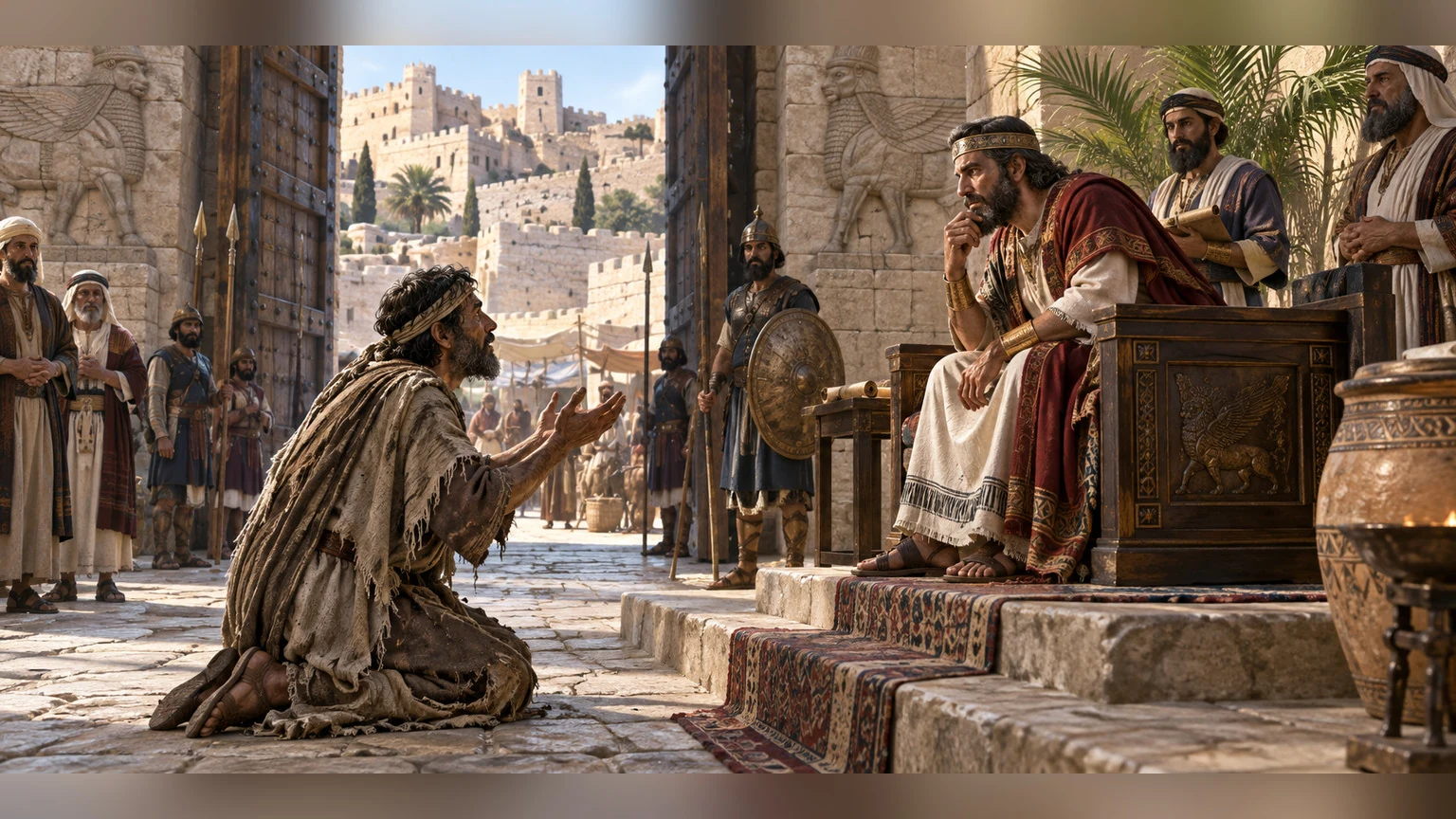 an afflicted servant asks for his cause to be pleaded and his life restored.
