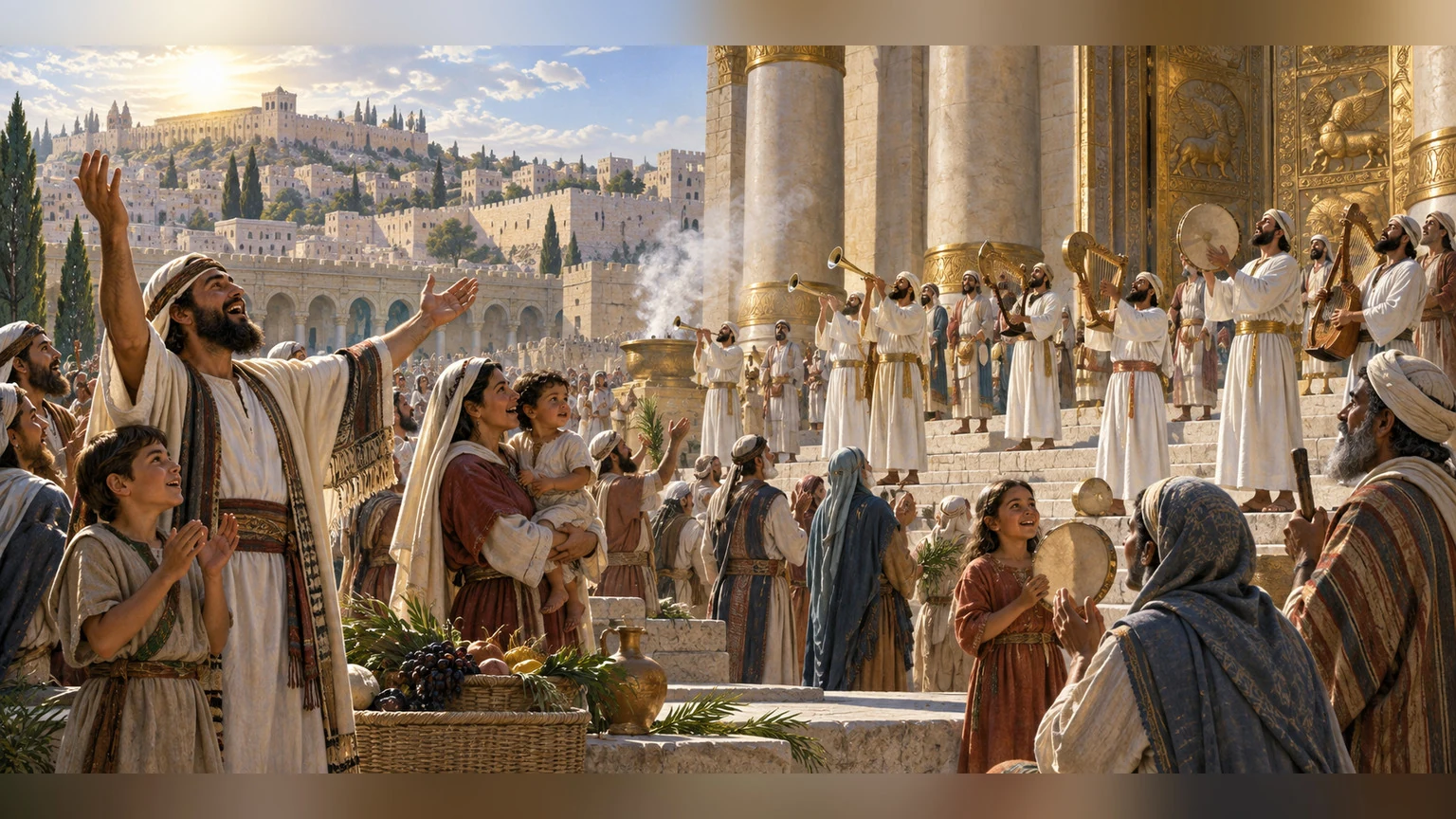 Servants praise in the courts as Israel is named a treasured possession.