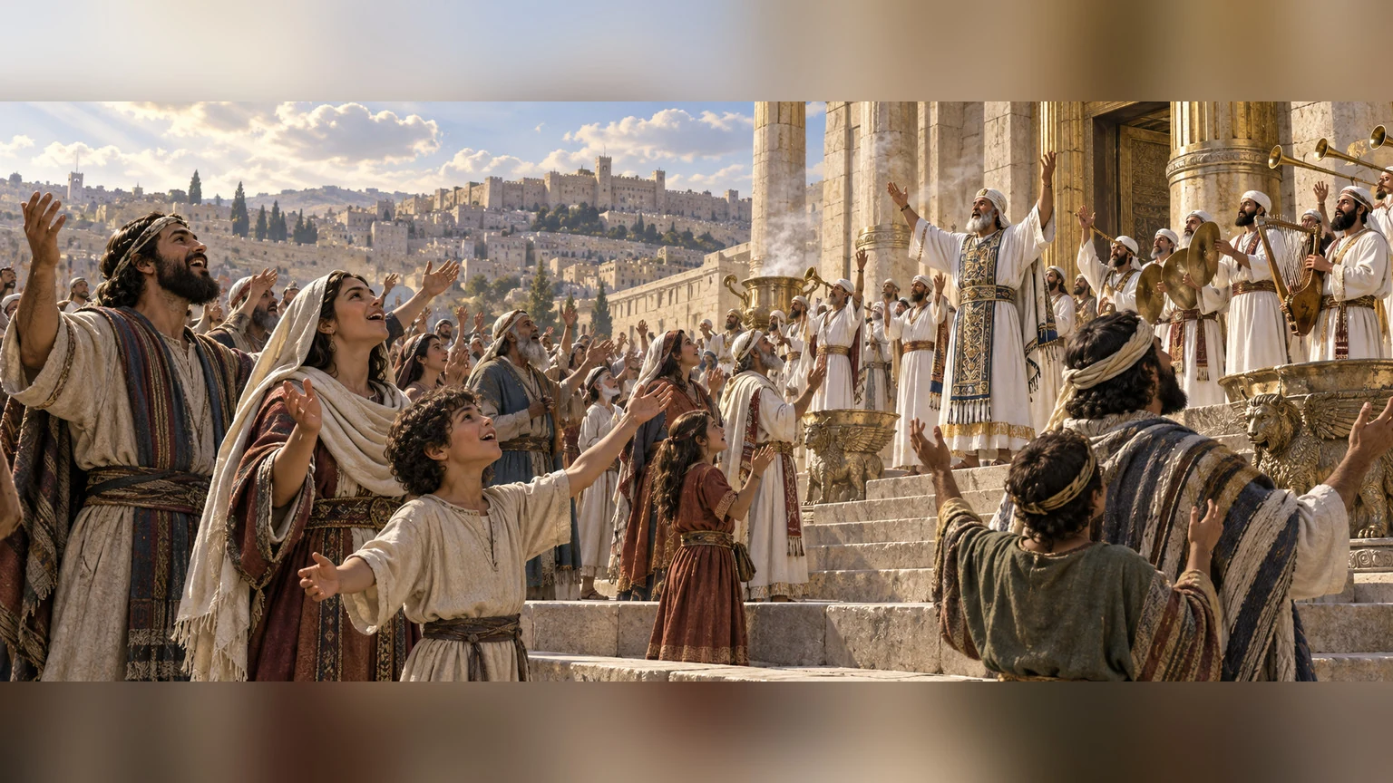Israel, Aaron, Levi, and all who fear Yahweh answer together in Jerusalem.