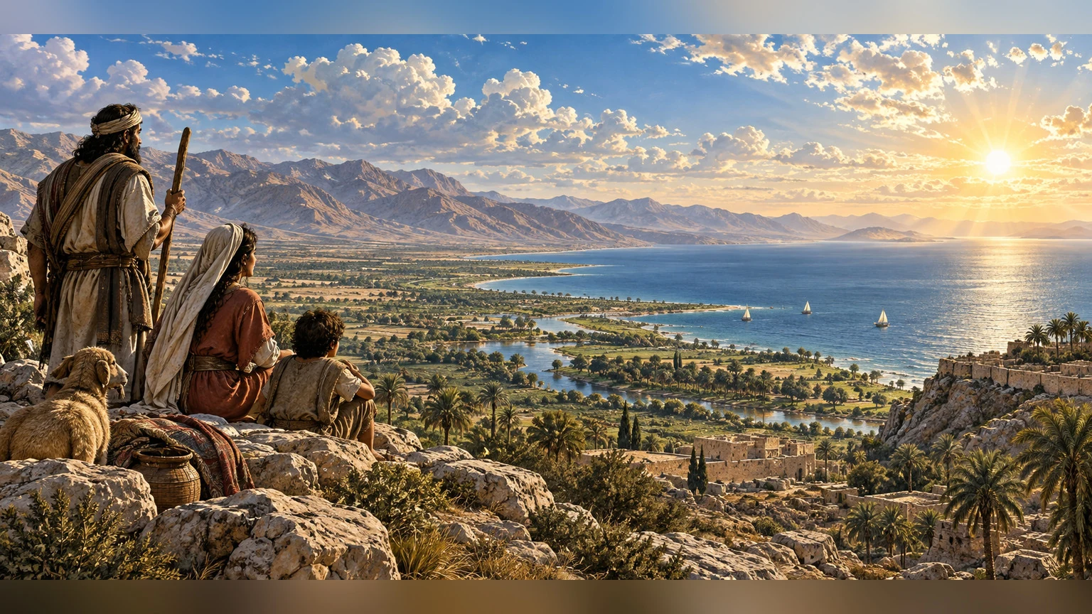 Heavens and earth above waters open the creation remembrance.