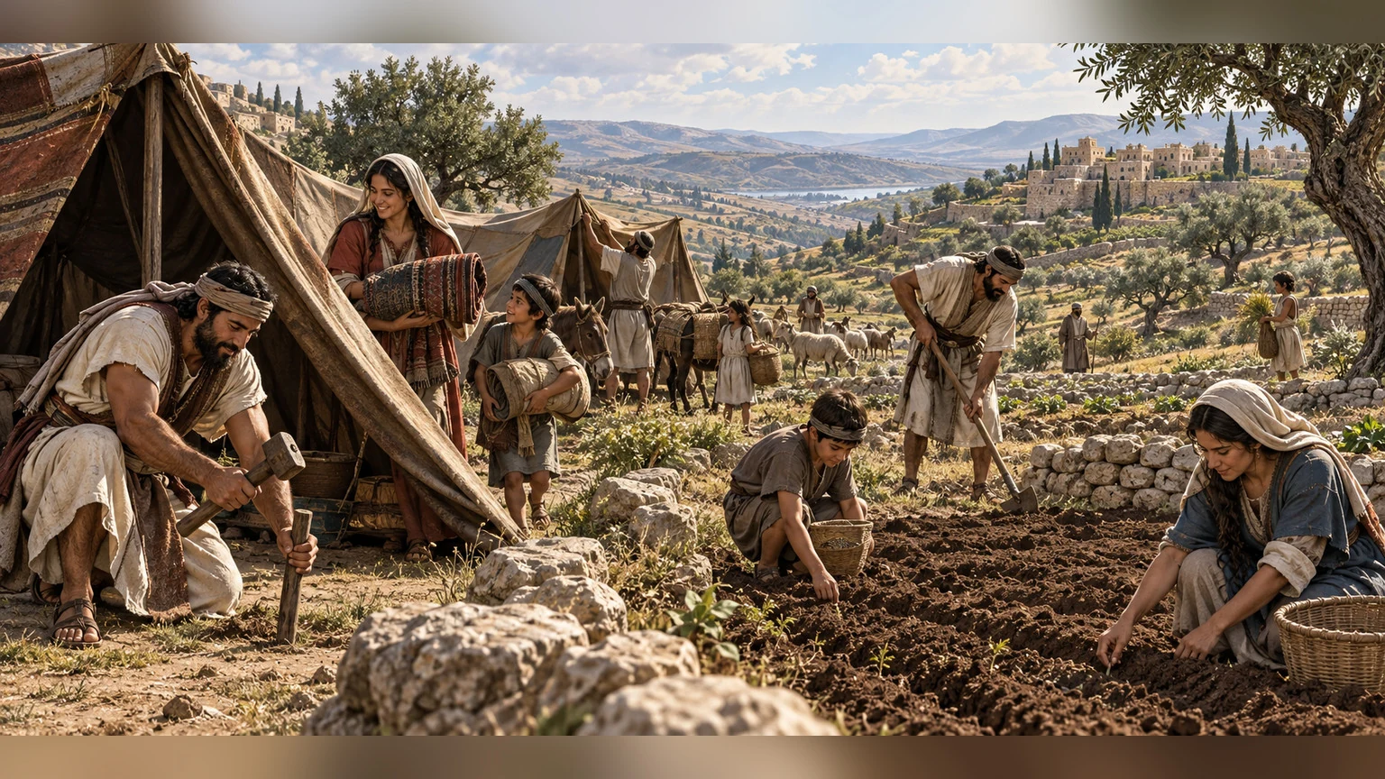 Land is received as an inheritance by Israel.