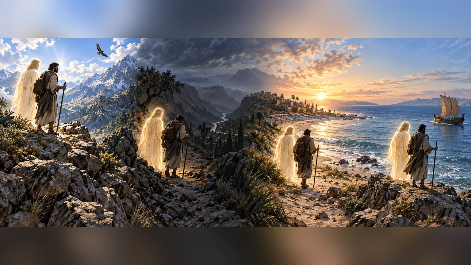 A poetic journey spans heaven, Sheol, dawn, and the far sea without leaving divine presence.