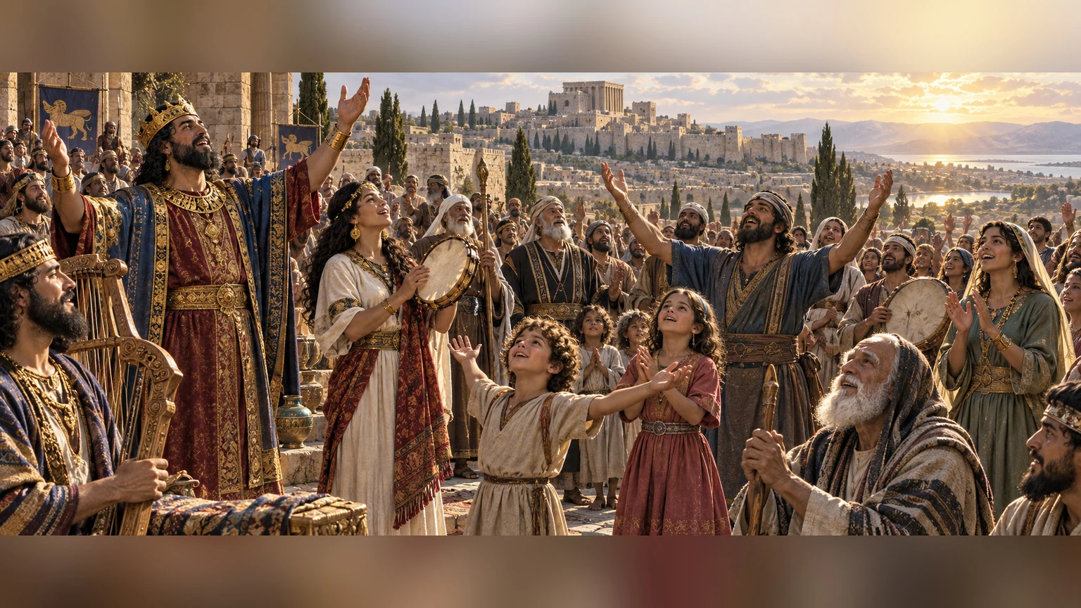Rulers and ordinary people, young and old, join the same gathering.